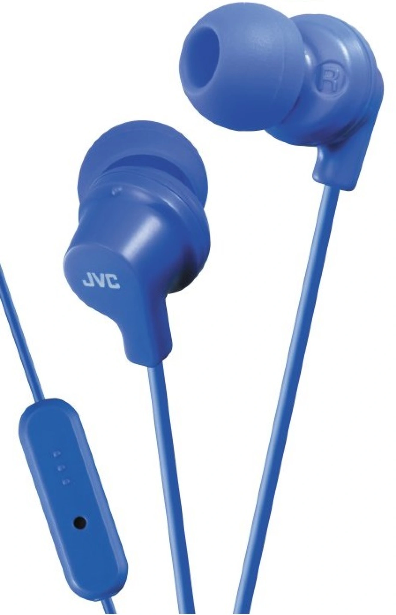 JVC In Ear Headphones with remote and microphone. Blue