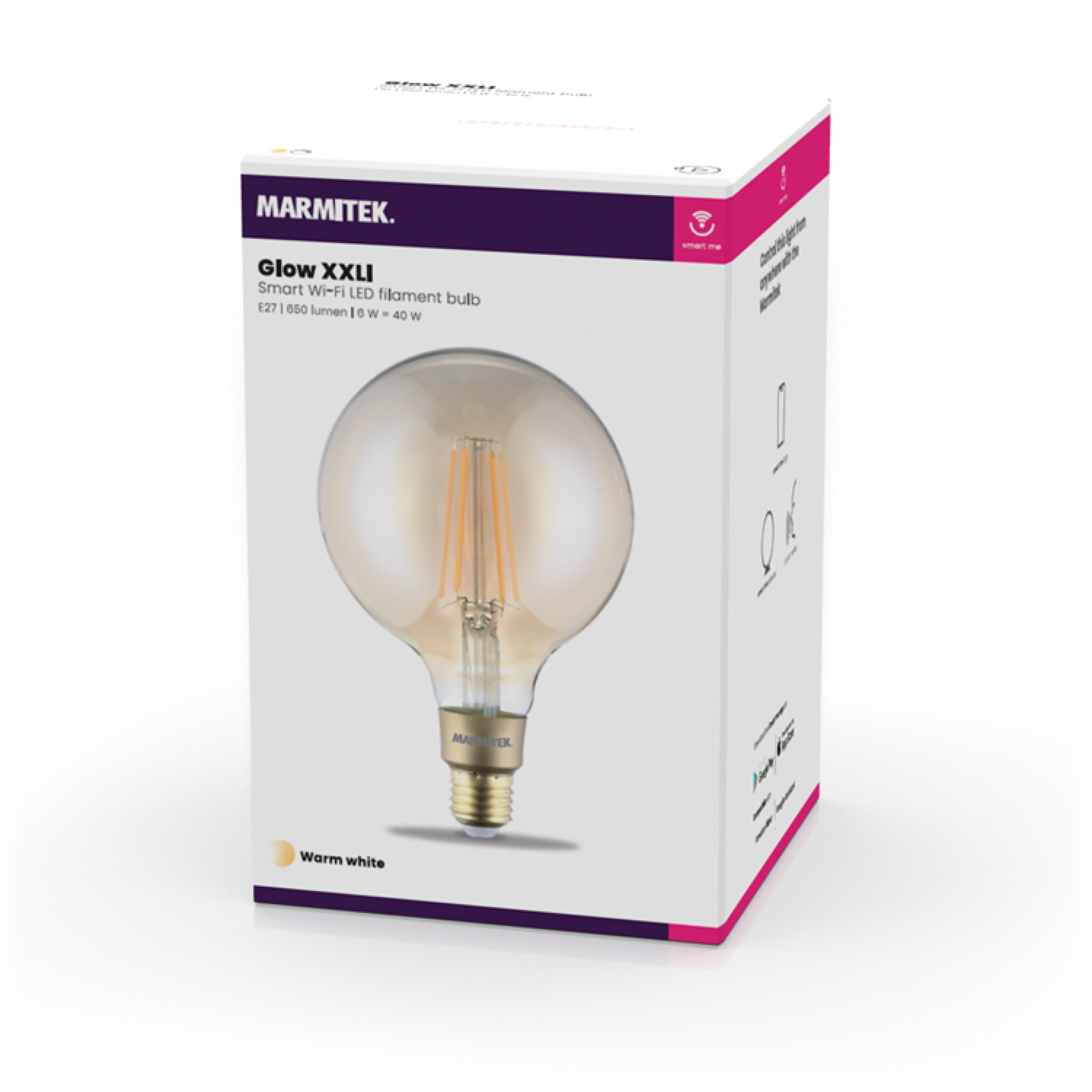 Marmitek Glow XXLI. E27. Warm white