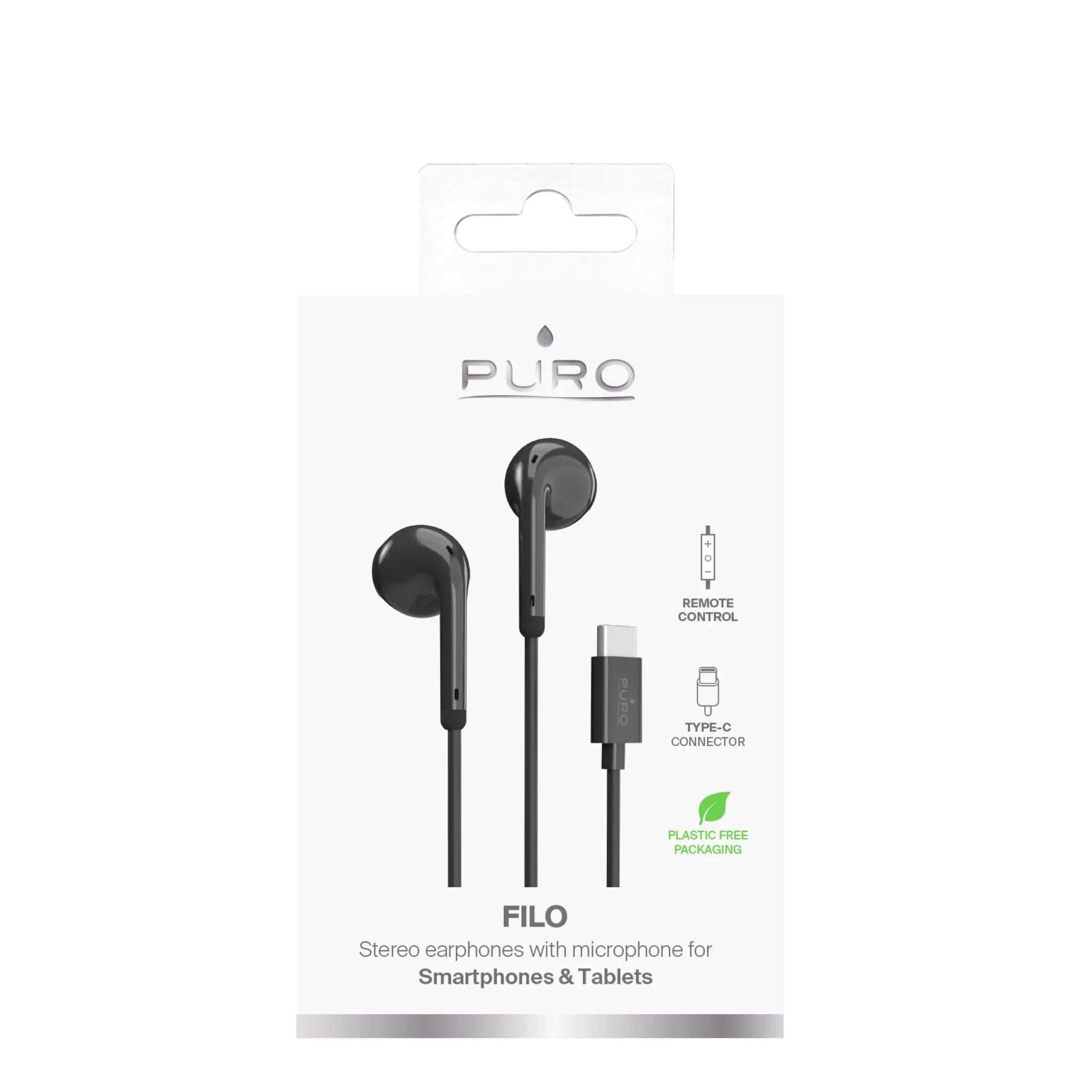 PURO "Filo" Stereo Earbuds with USB-C Connector