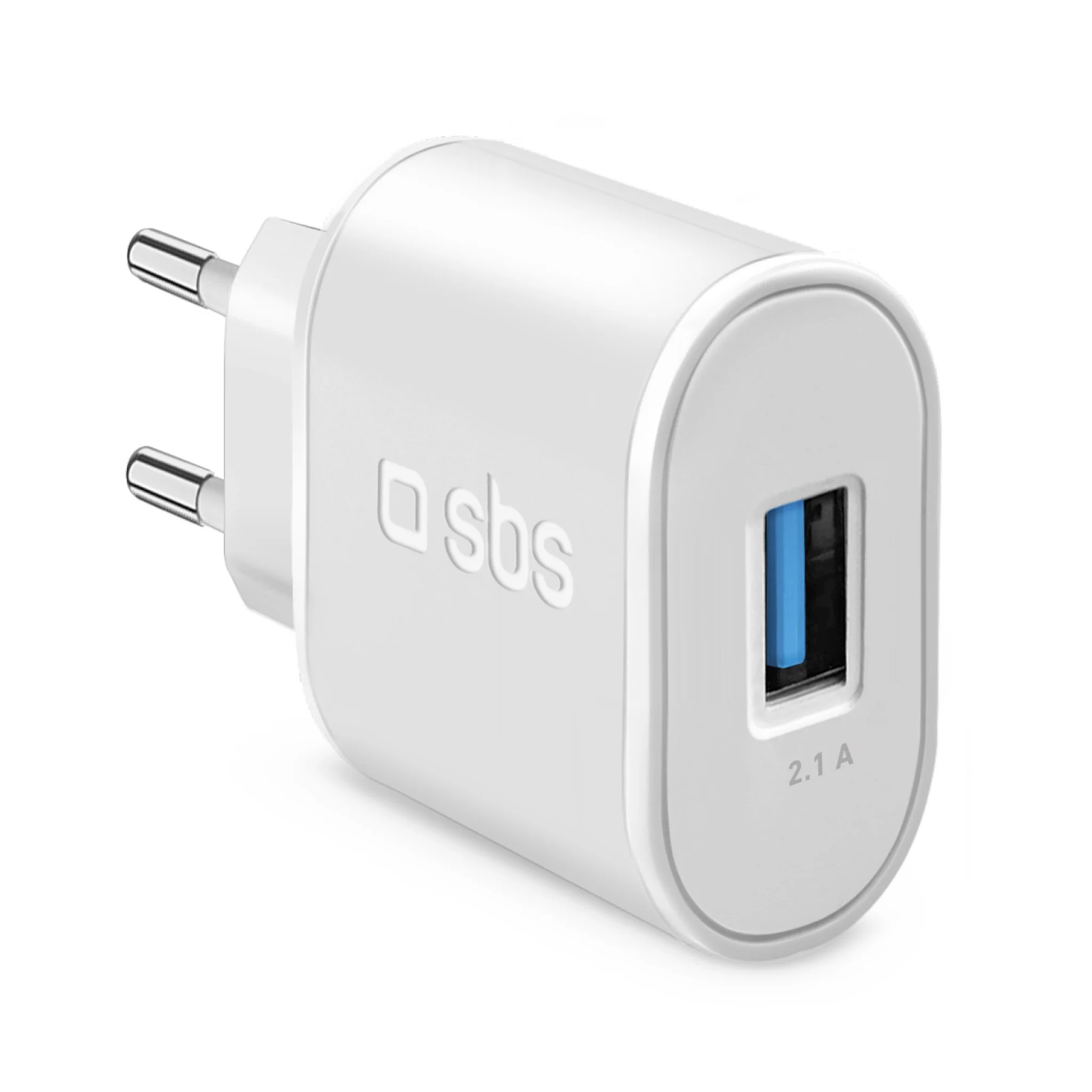 SBS 2100 mAh Charger. 2.1A. White