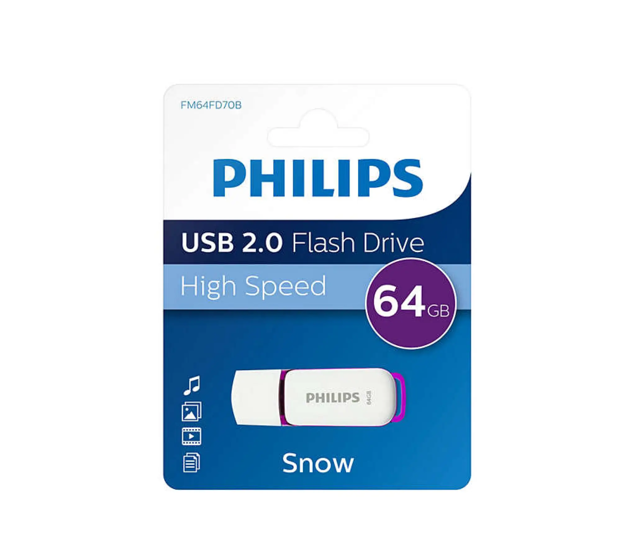 Philips USB Flash Drive. 64GB. Snow edition 2.0
