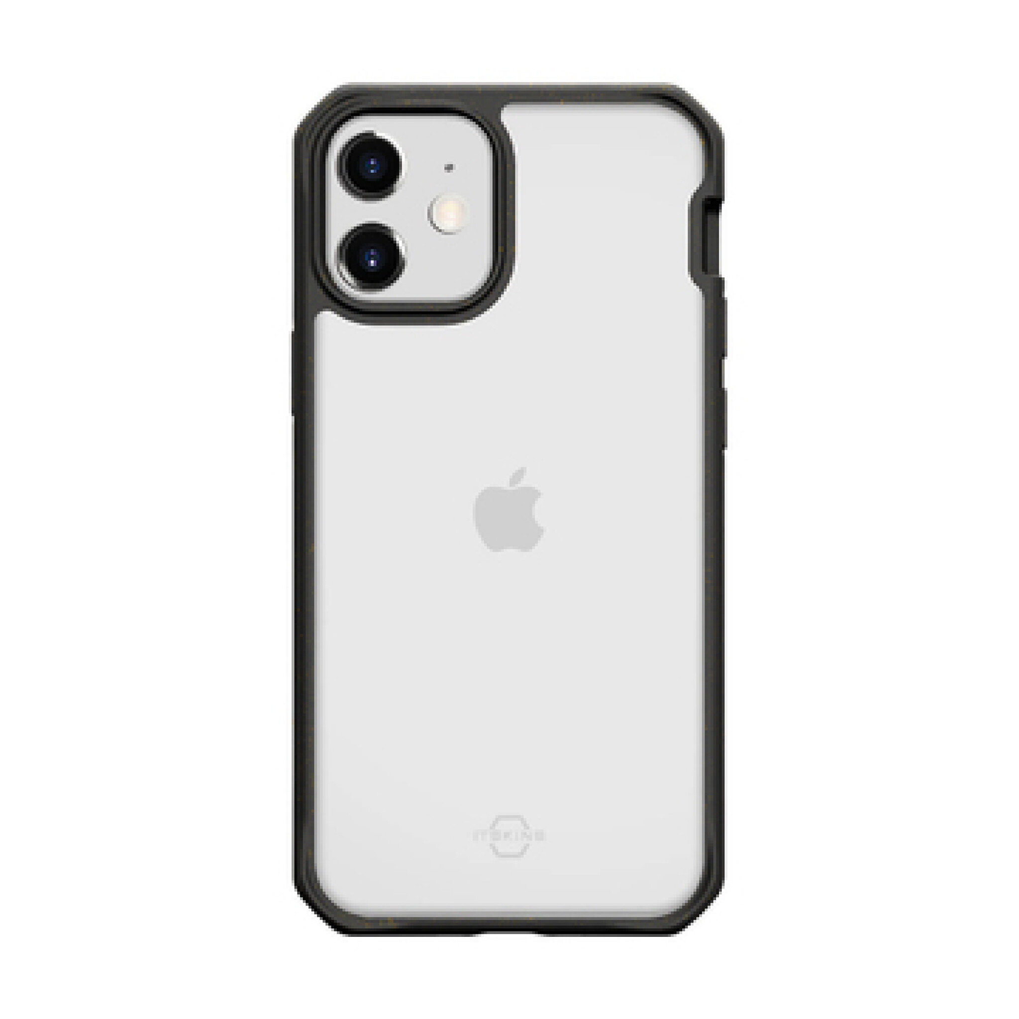 ITSKINS FERONIABIO PURE Cover for iPhone 12 mini®. Black and transparent