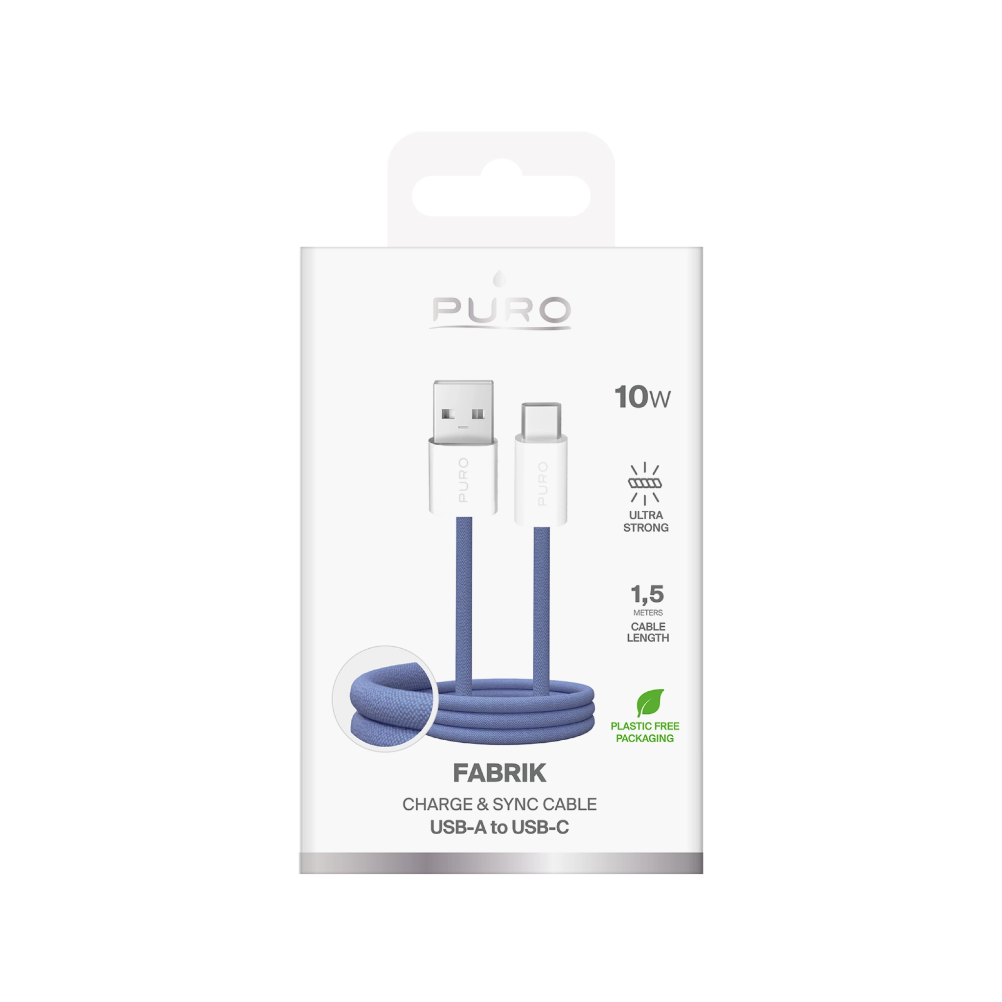 PURO Fabrik 2.0 USB-A - USB-C Charging and Synchronization Cable