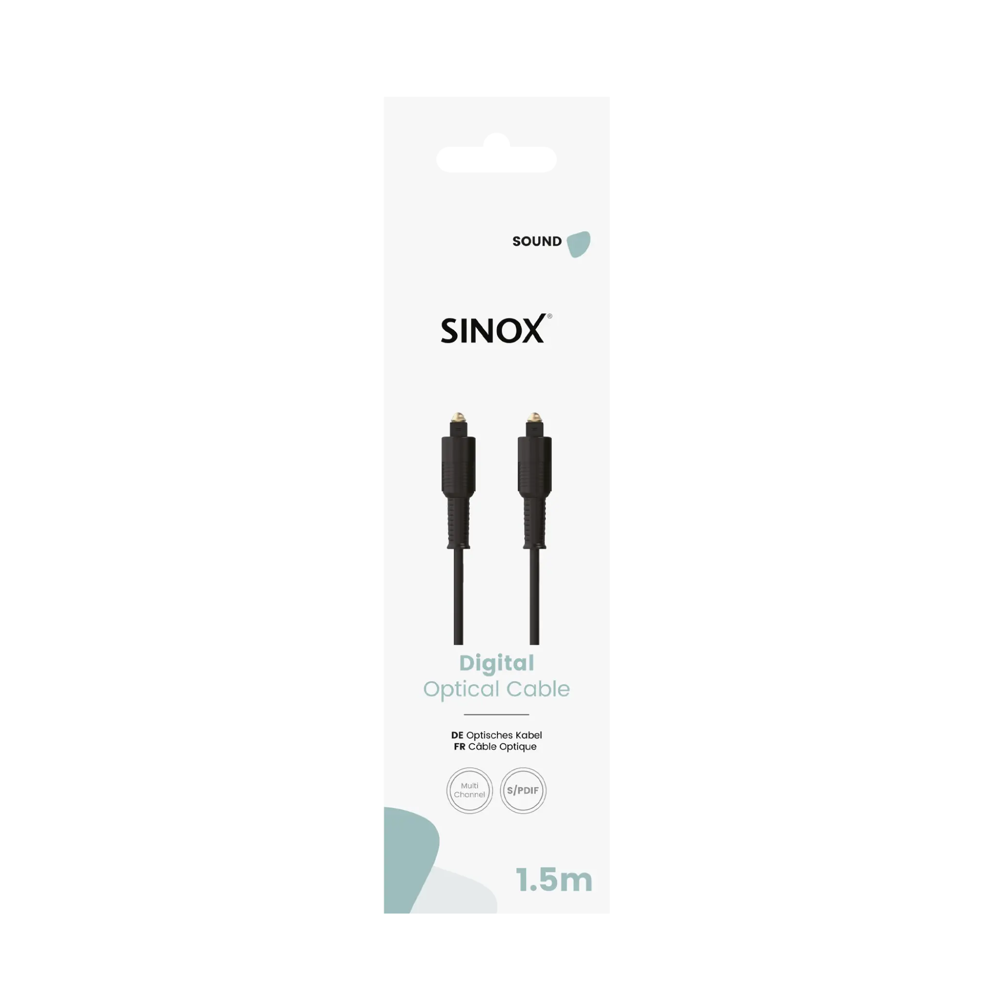Sinox Optical Cable. 1.5m. Black