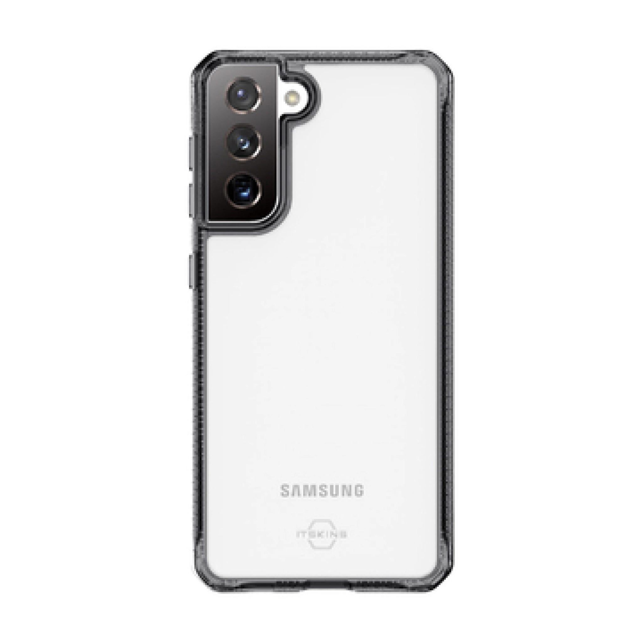 ITSKINS HYBRID CLEAR cover for Samsung Galaxy S21 + 4G / 5G®. Black and transparent