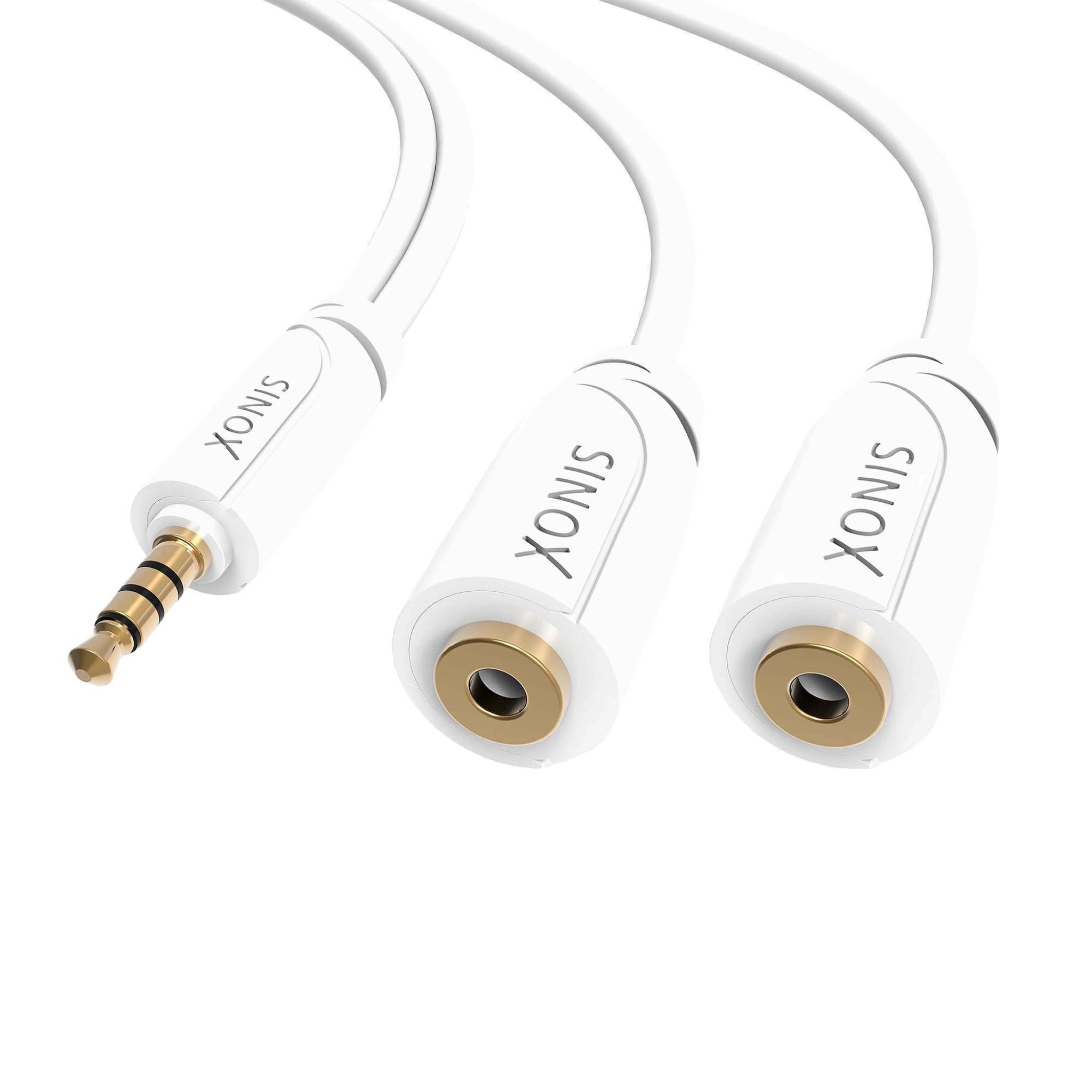 Sinox headphone splitter for iPhone. 0.2m. White