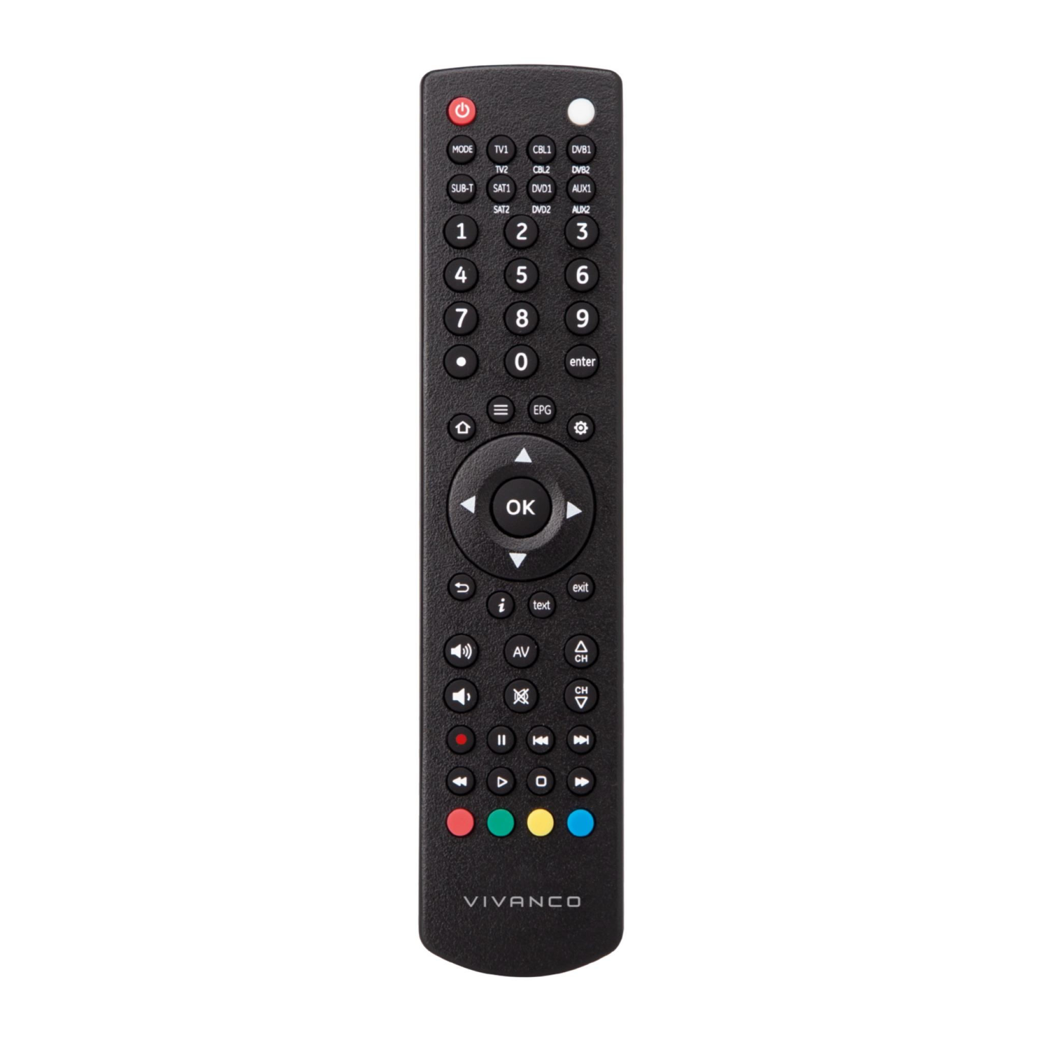 Vivanco 12-in-1 multi-brand universal remote control
