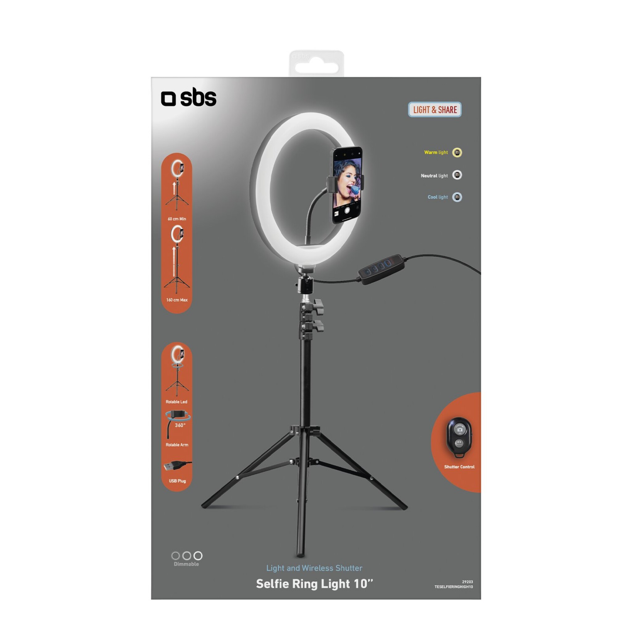 SBS Ring Light with Extendable Tripod