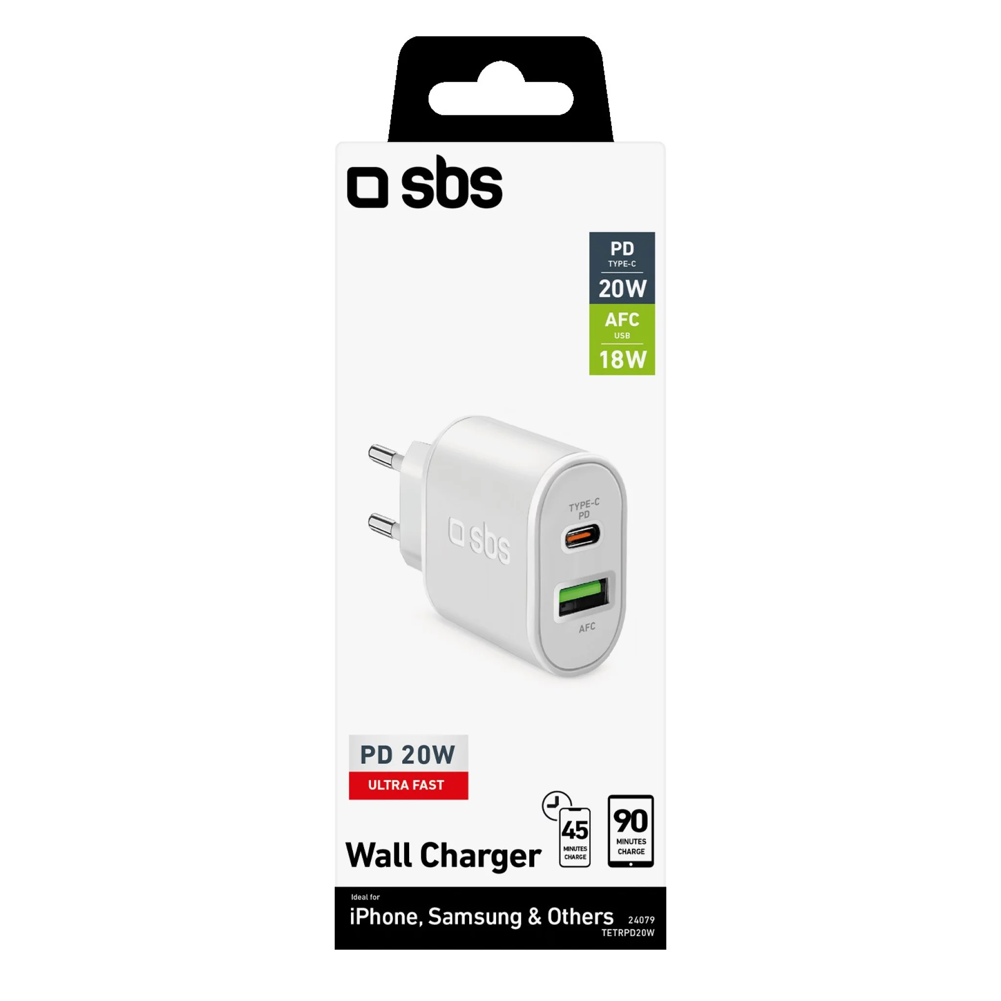 SBS 20W Charger. White