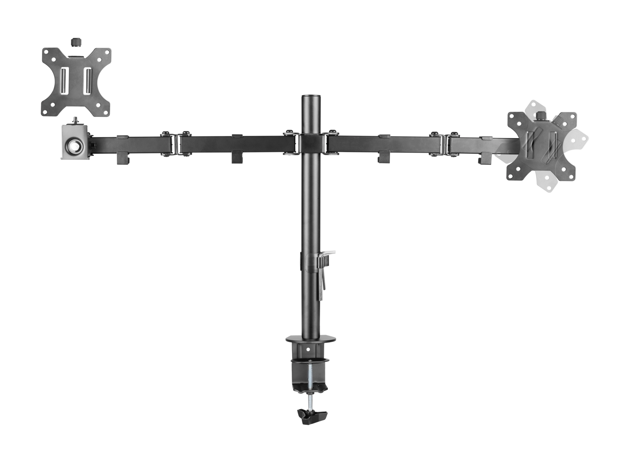 Sinox Office Dual Monitor Desk Mount. Up to 32". Black