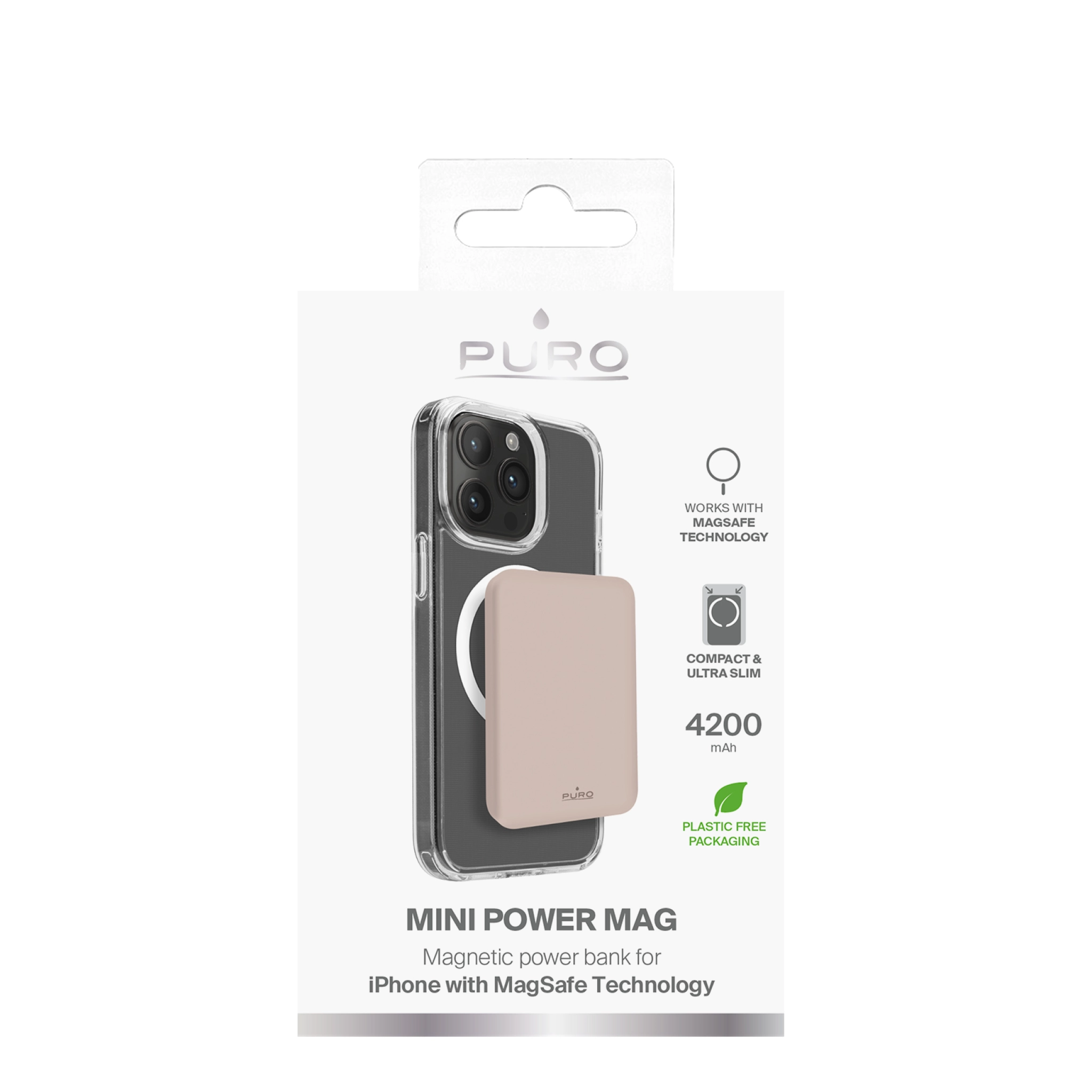 PURO Power Bank Wireless “Mini Power Mag” 4200 mAh for iPhone