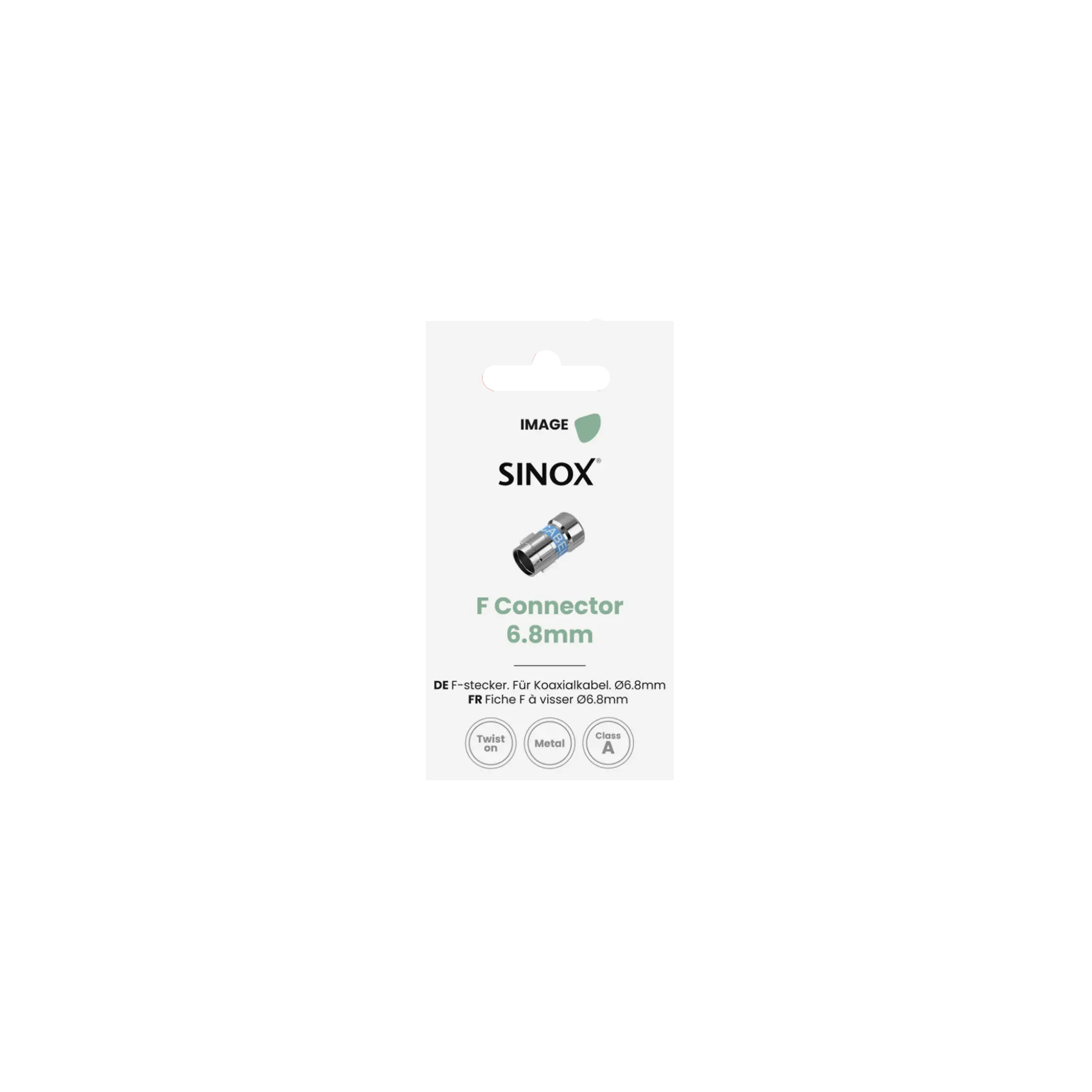 Sinox F-connector 6.8mm. YouSee Ready and Stofa approved