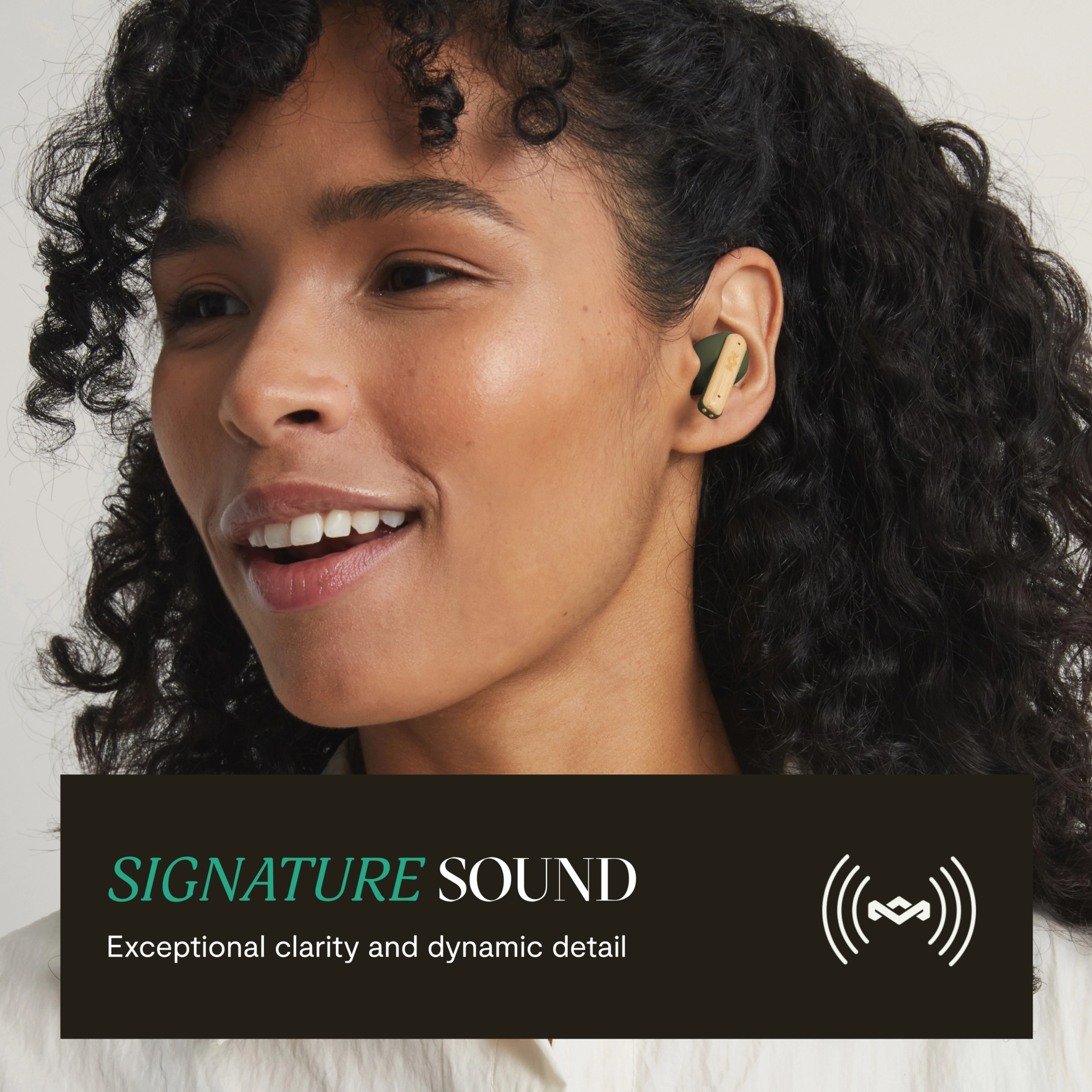 Marley Little Bird True Wireless Earbuds. Green