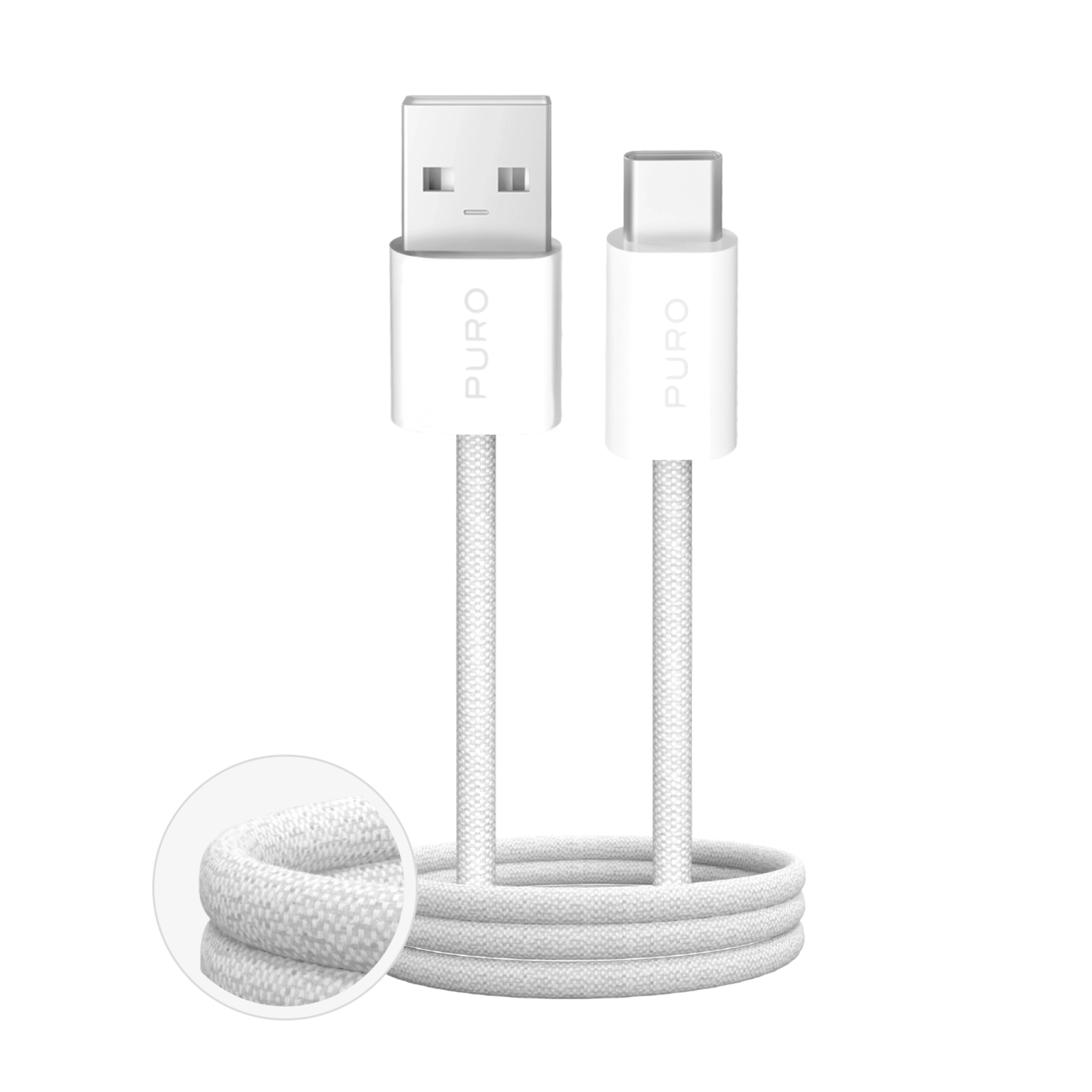 PURO Fabrik 2.0 USB-A - USB-C Charging and Synchronization Cable