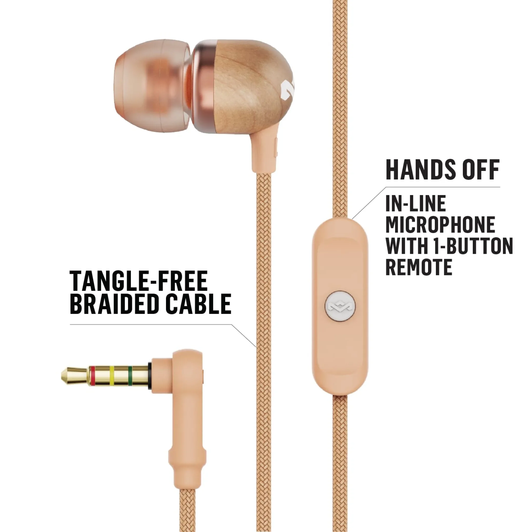 Marley Smile Jamaica In-Ear Headphones. Copper