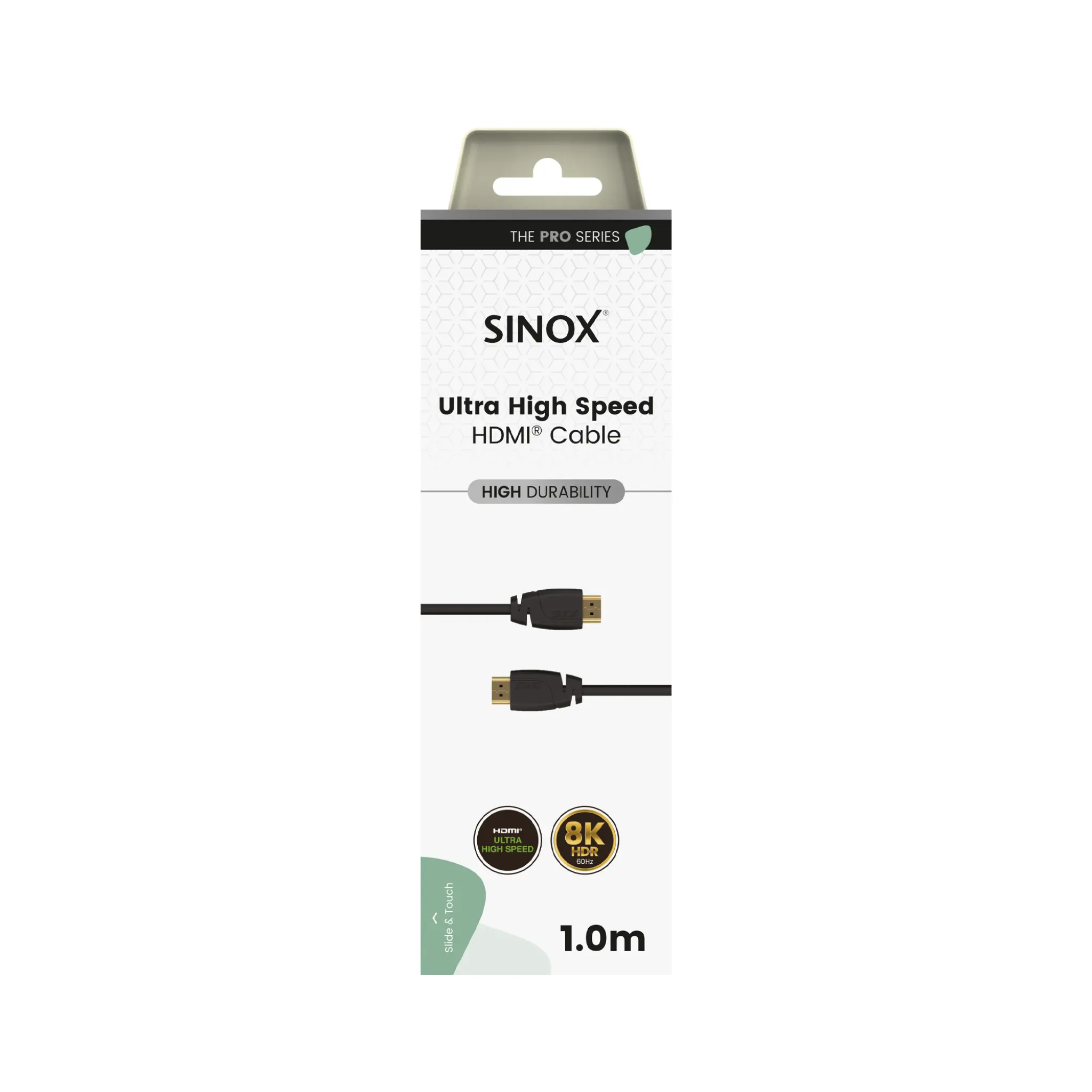 Sinox PRO HDMI™ Cable 8K60HZ+E. 1m. Black