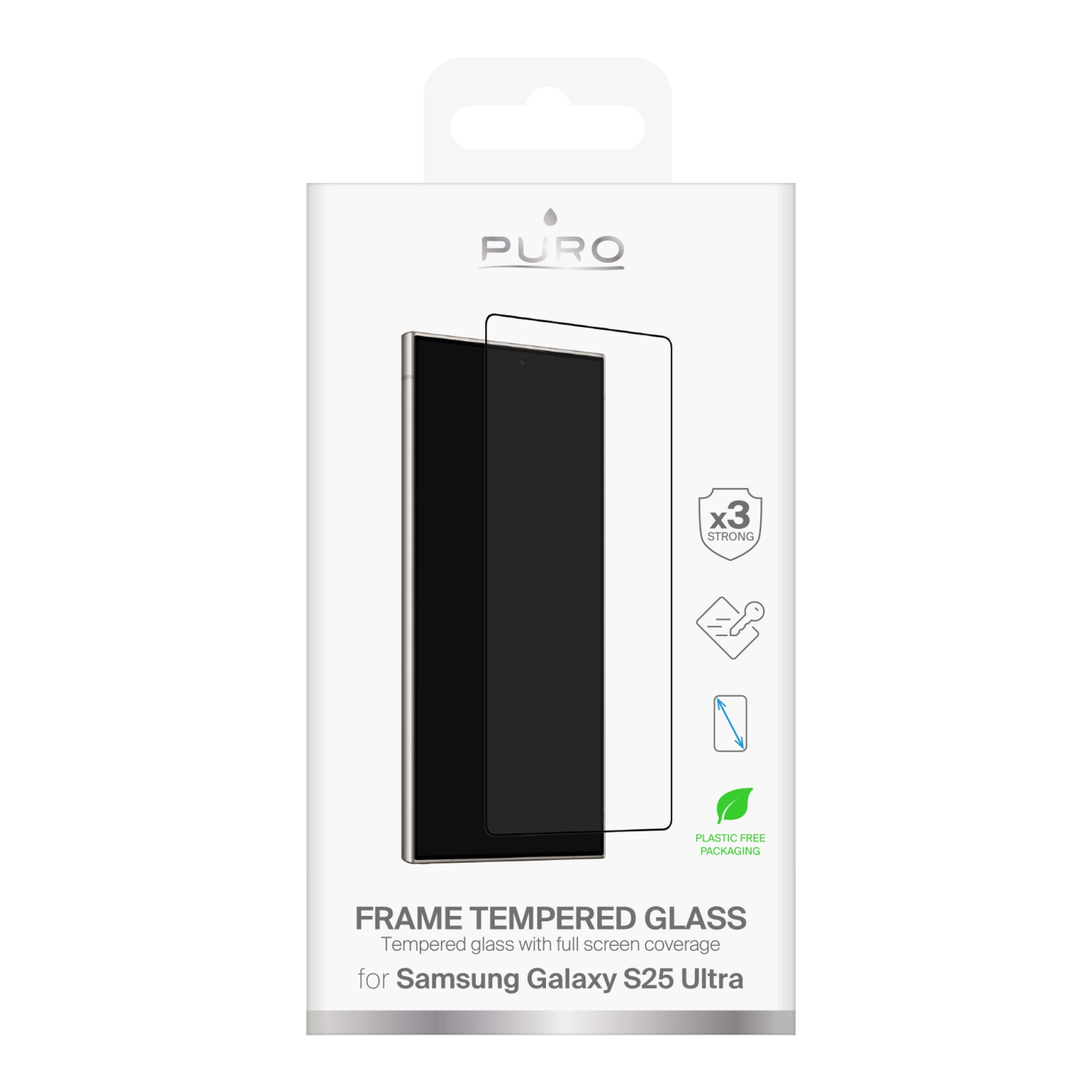 PURO Full Glue Frame Tempered Glass Samsung Galaxy S25 Ultra