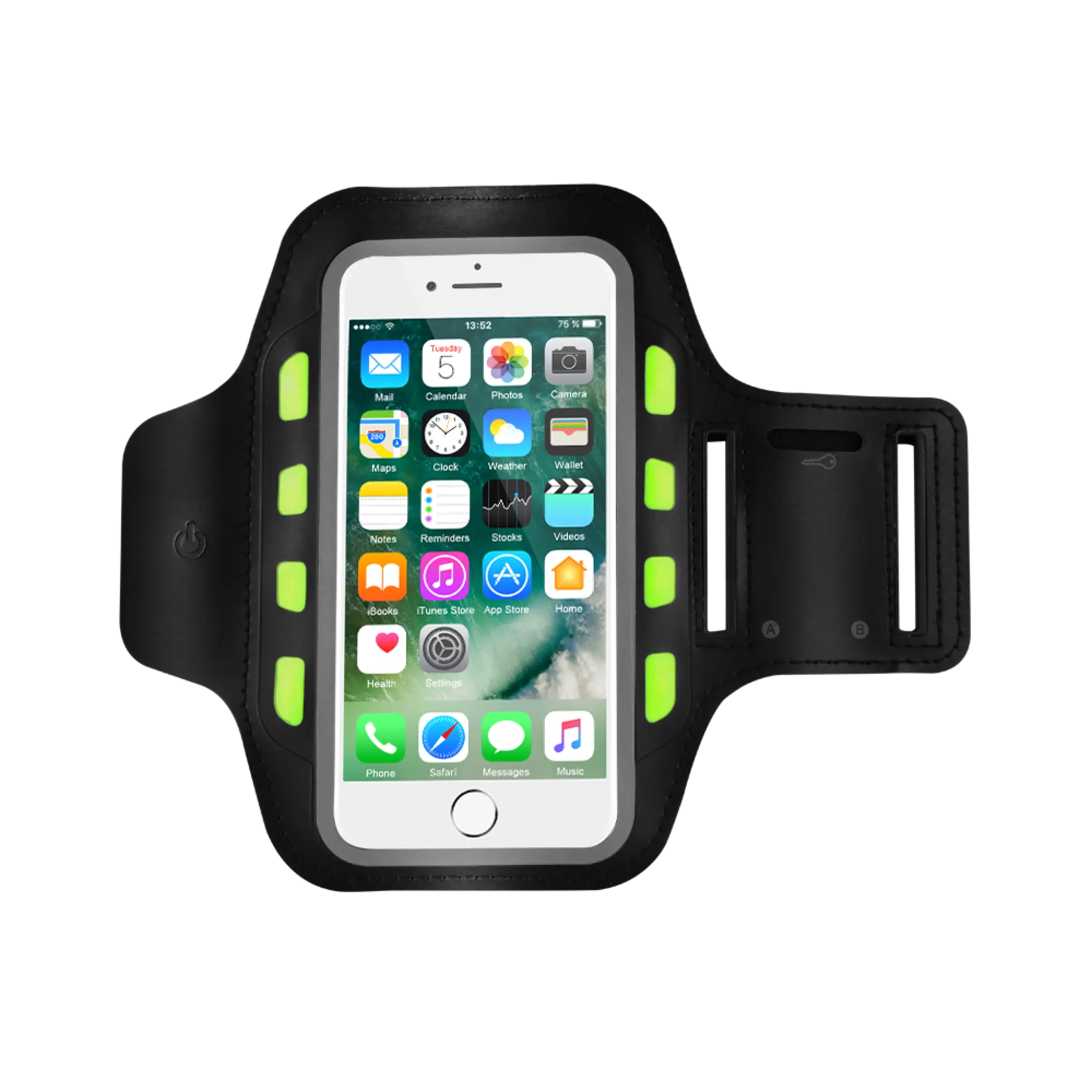 Sinox Sports Armband with LED Light for Smartphone. Black