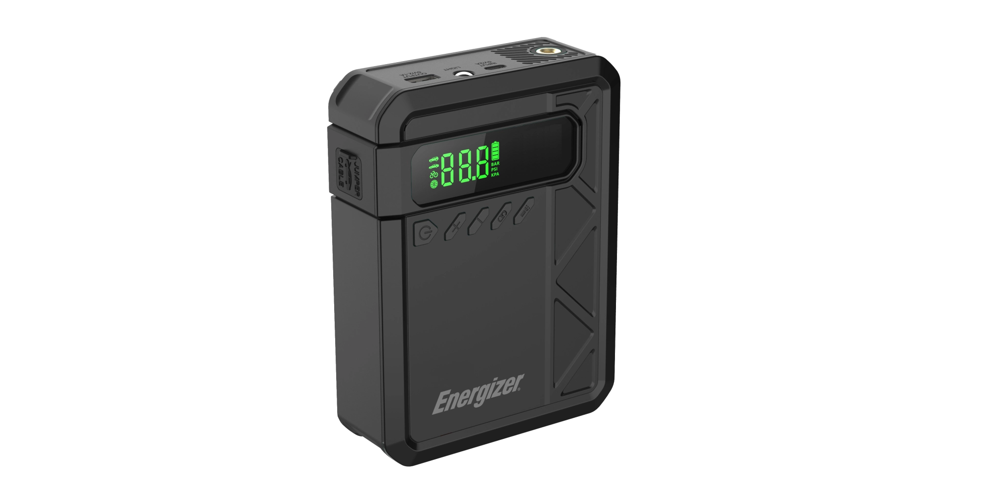 Energizer tire pump and jump starter. Black