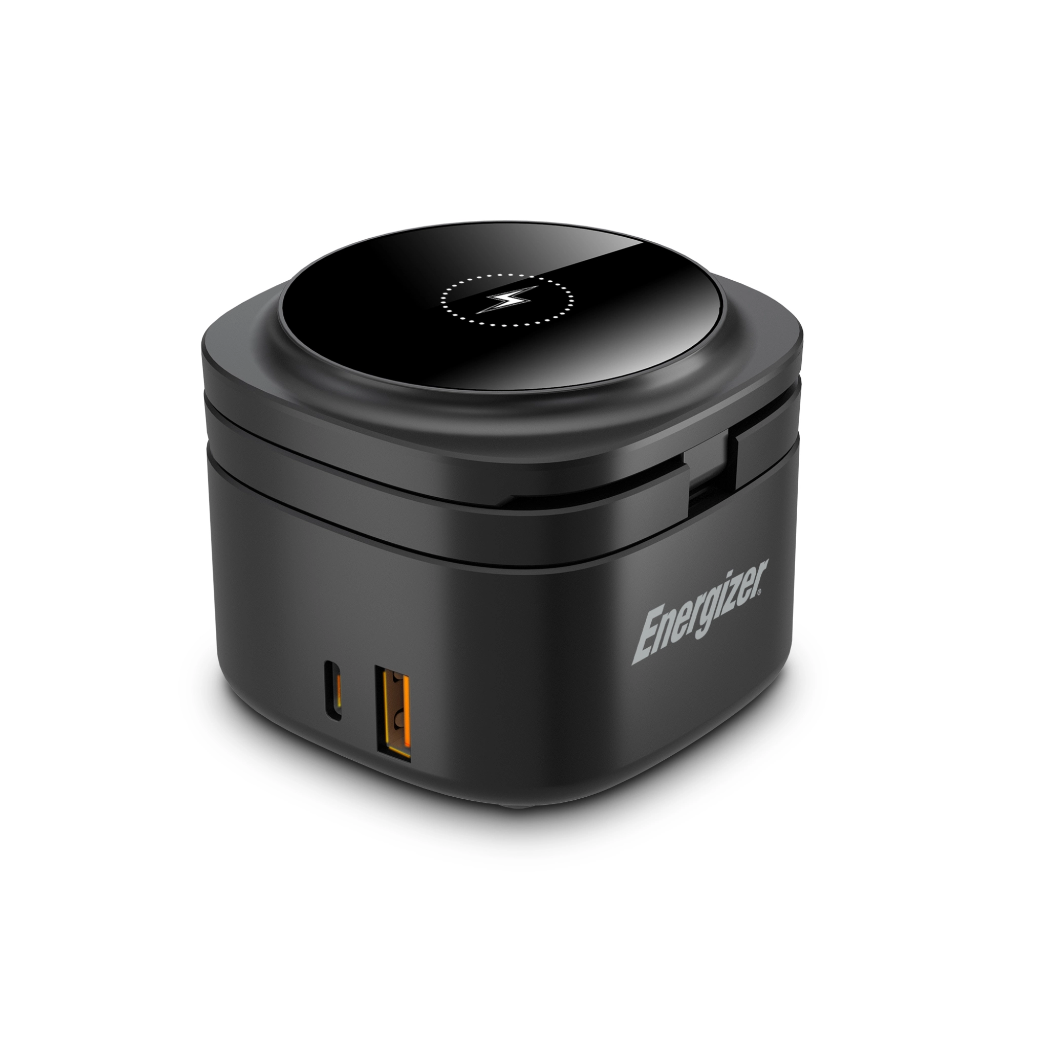 Energizer 3-in-1 Wireless Charging Station with 65W USB-C PD. Black