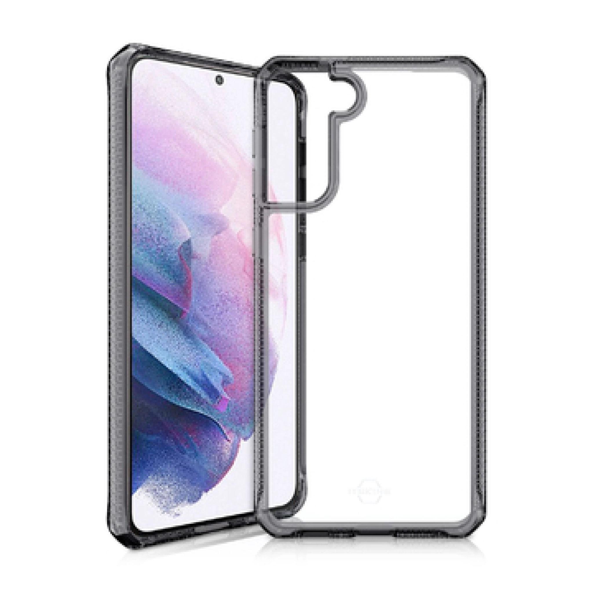 ITSKINS HYBRID CLEAR cover for Samsung Galaxy S21 + 4G / 5G®. Black and transparent