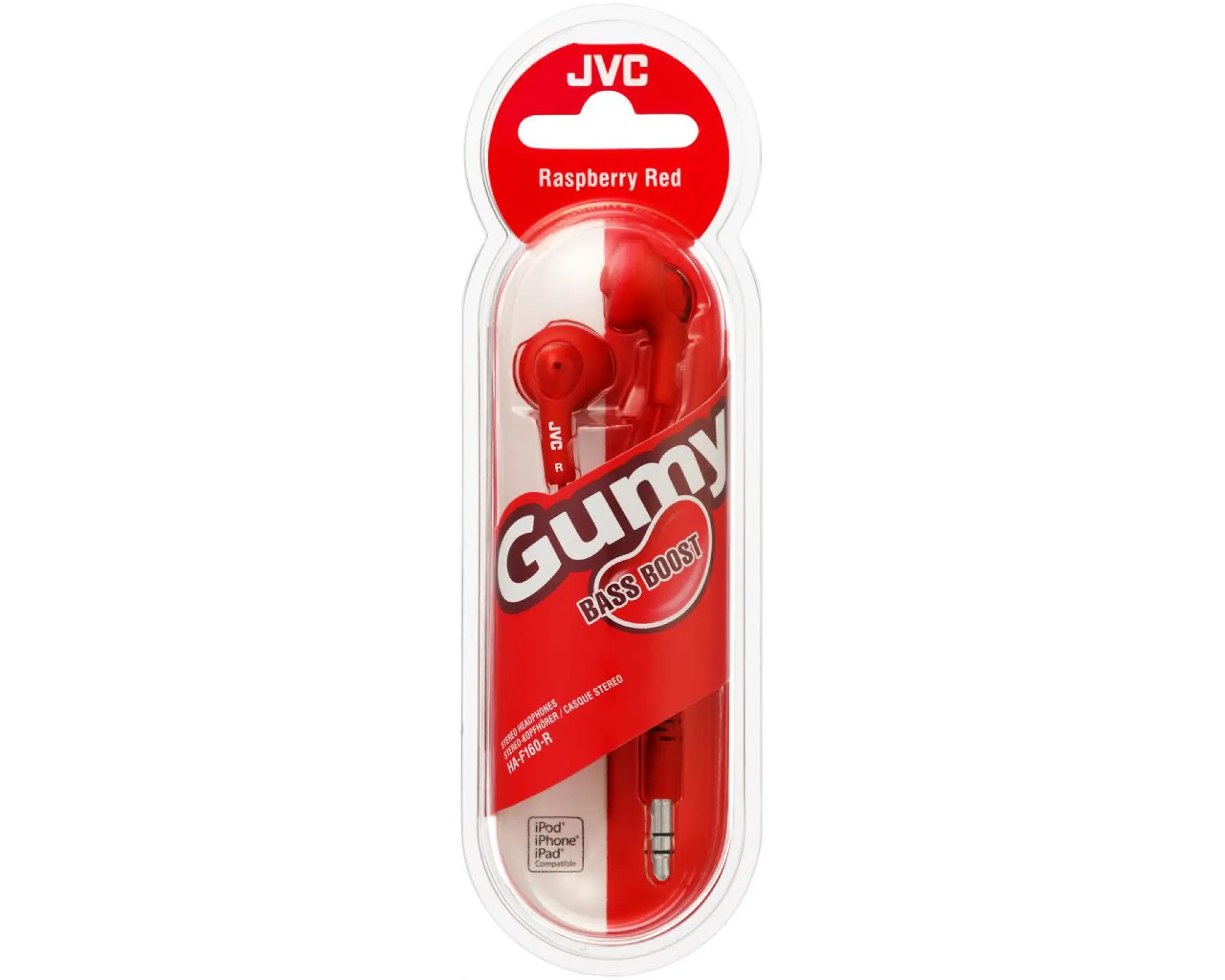 JVC In Ear Gumy Headphones. Red
