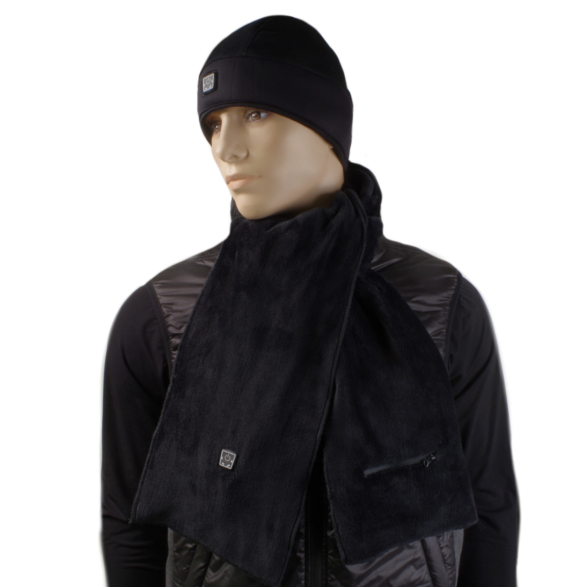 Glovii Heated Scarf. Black