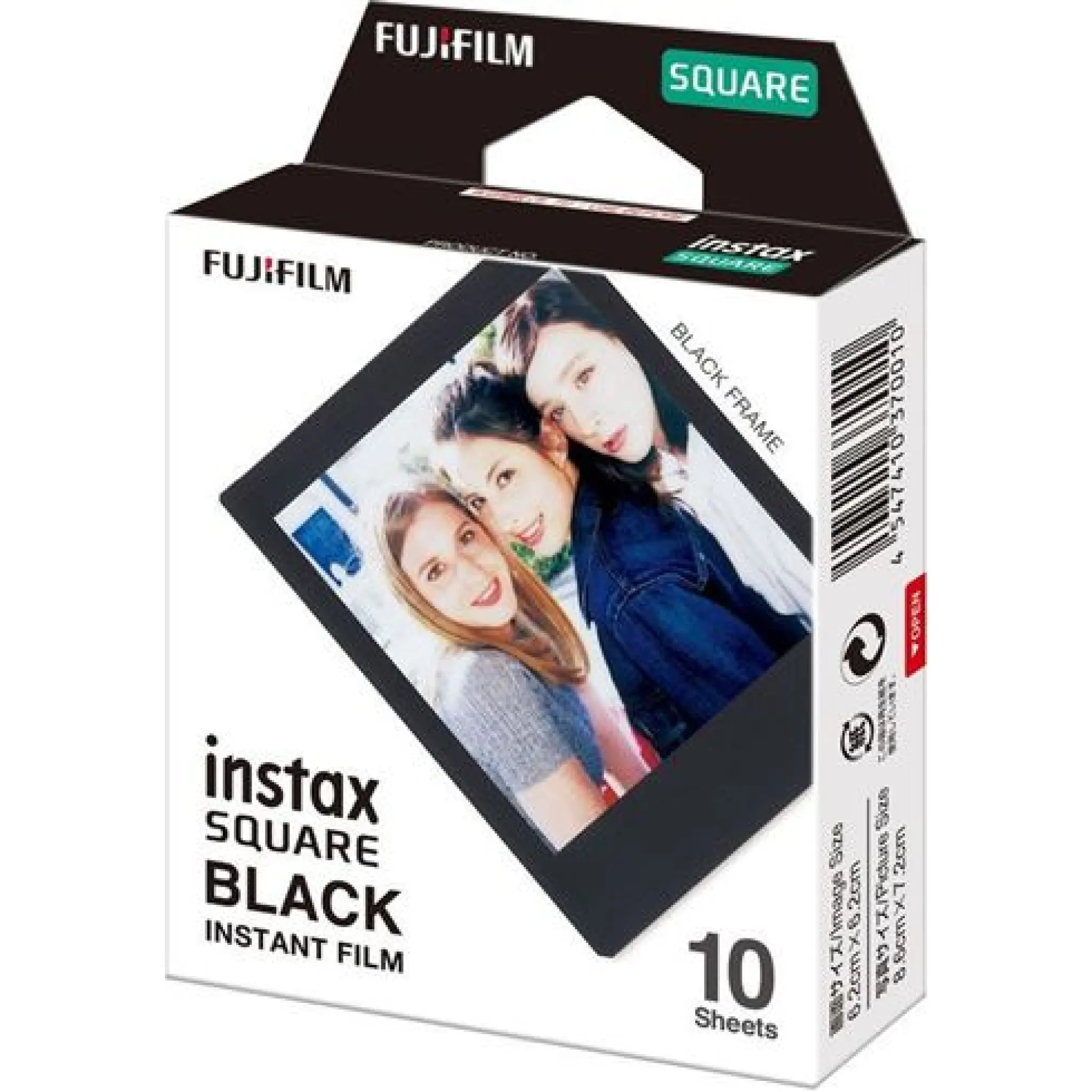 INSTAX Square Film. 10 Shots. Black frame