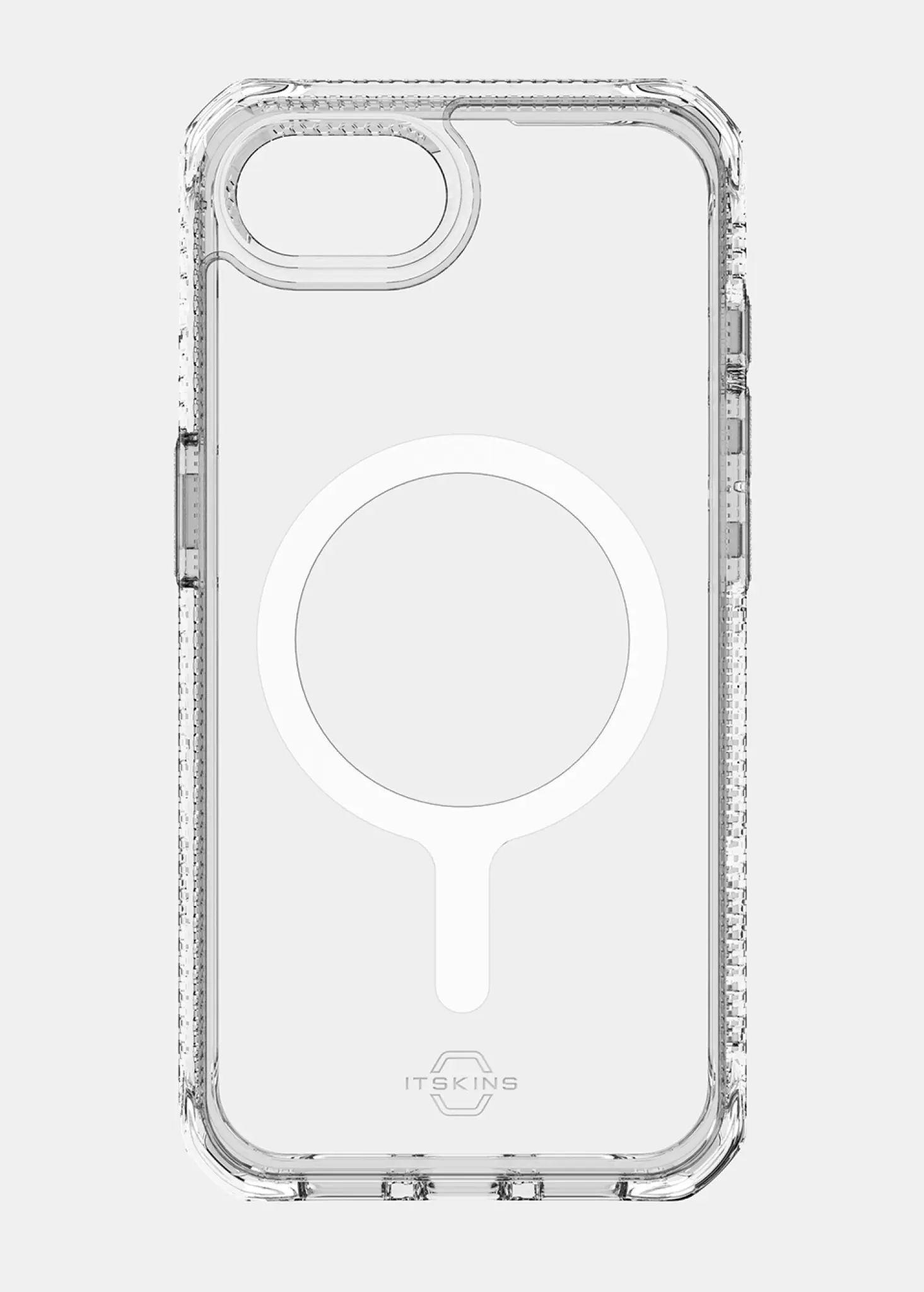 ITSKINS HYBRID MAGSAFE CLEAR cover for iPhone 16e®. Transparent