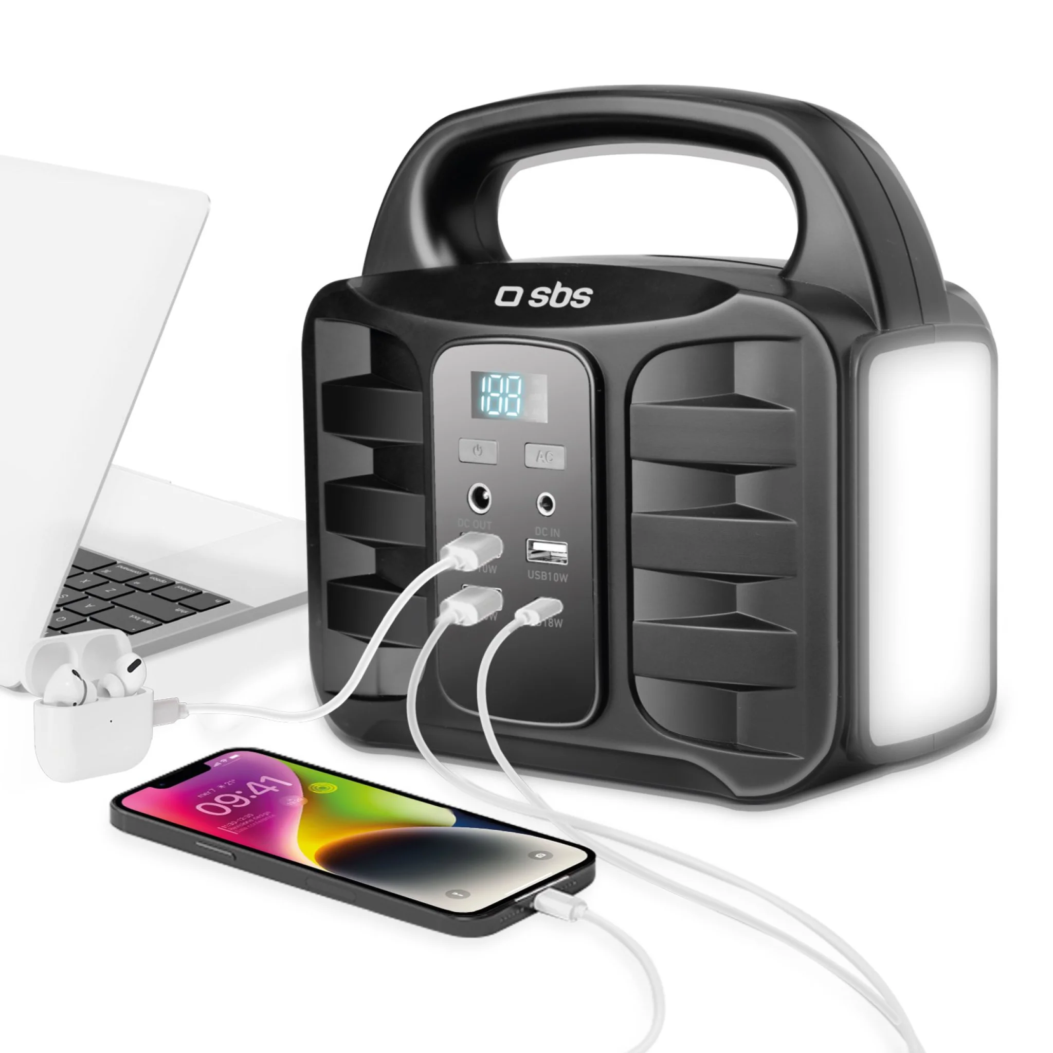 Sbs Portable 150W charging station. Black