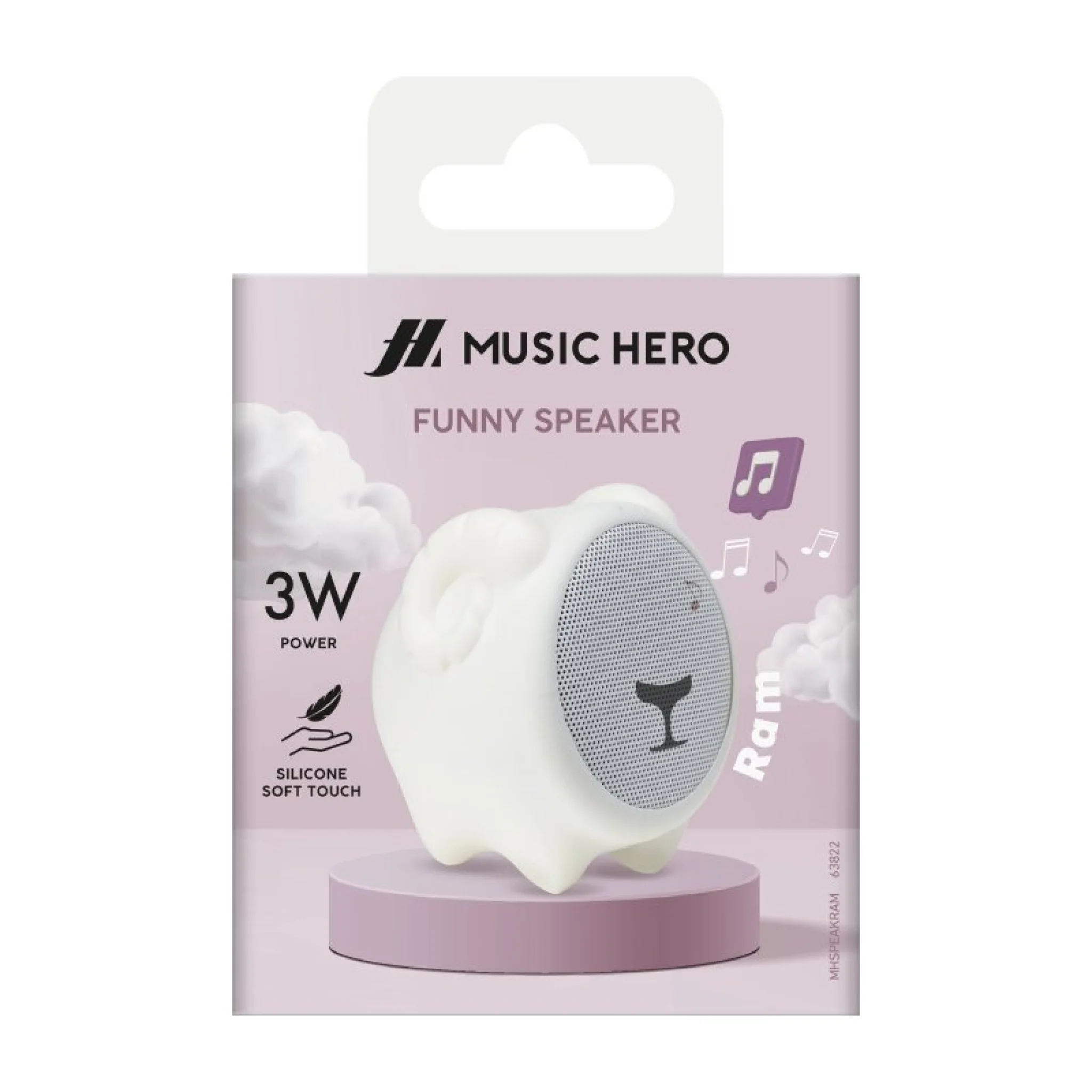 SBS Ram shaped wireless speaker. White