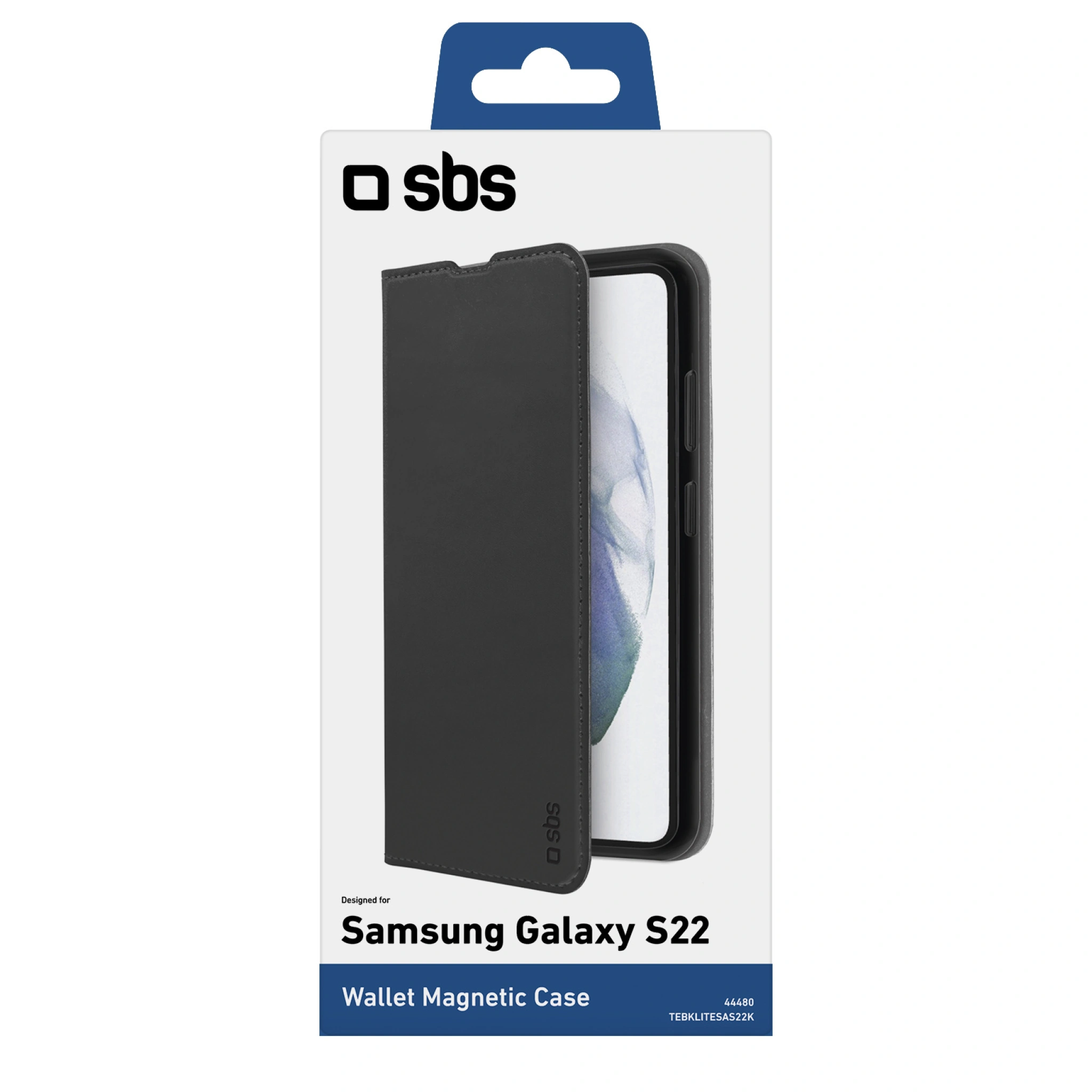 SBS Book Wallet Lite Case for Samsung Galaxy S22+®. Black
