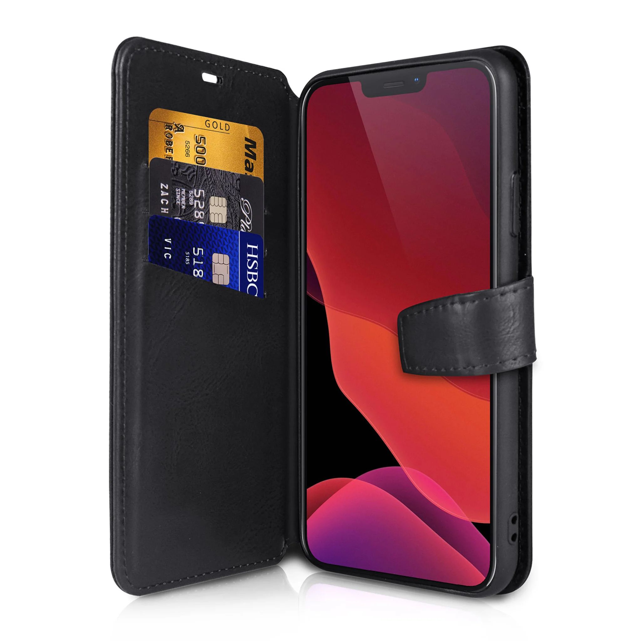 ITSKINS BOOK cover for iPhone 13 mini / 12 mini®. Black