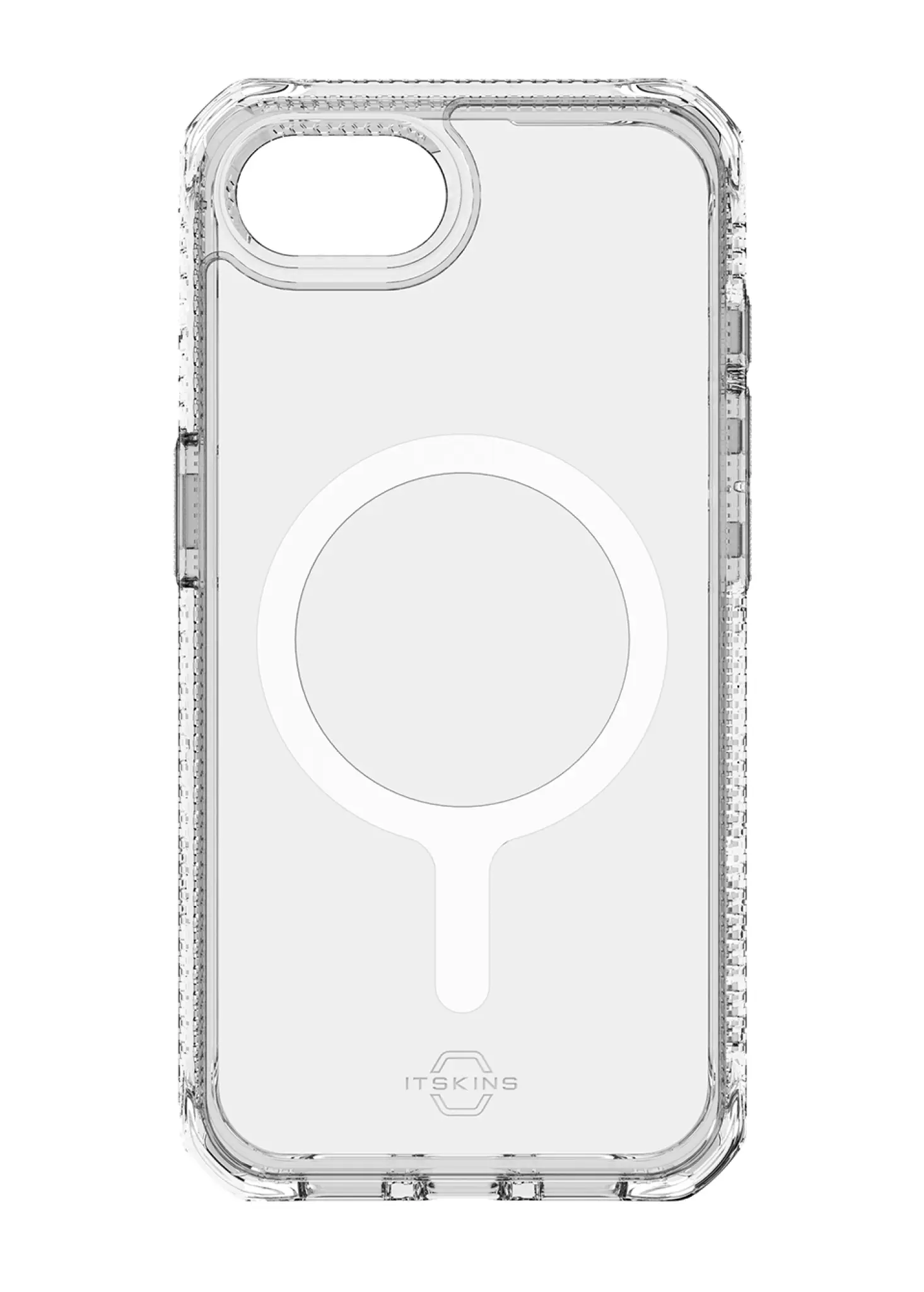 ITSKINS HYBRID MAGSAFE CLEAR cover for iPhone 16e®. Transparent