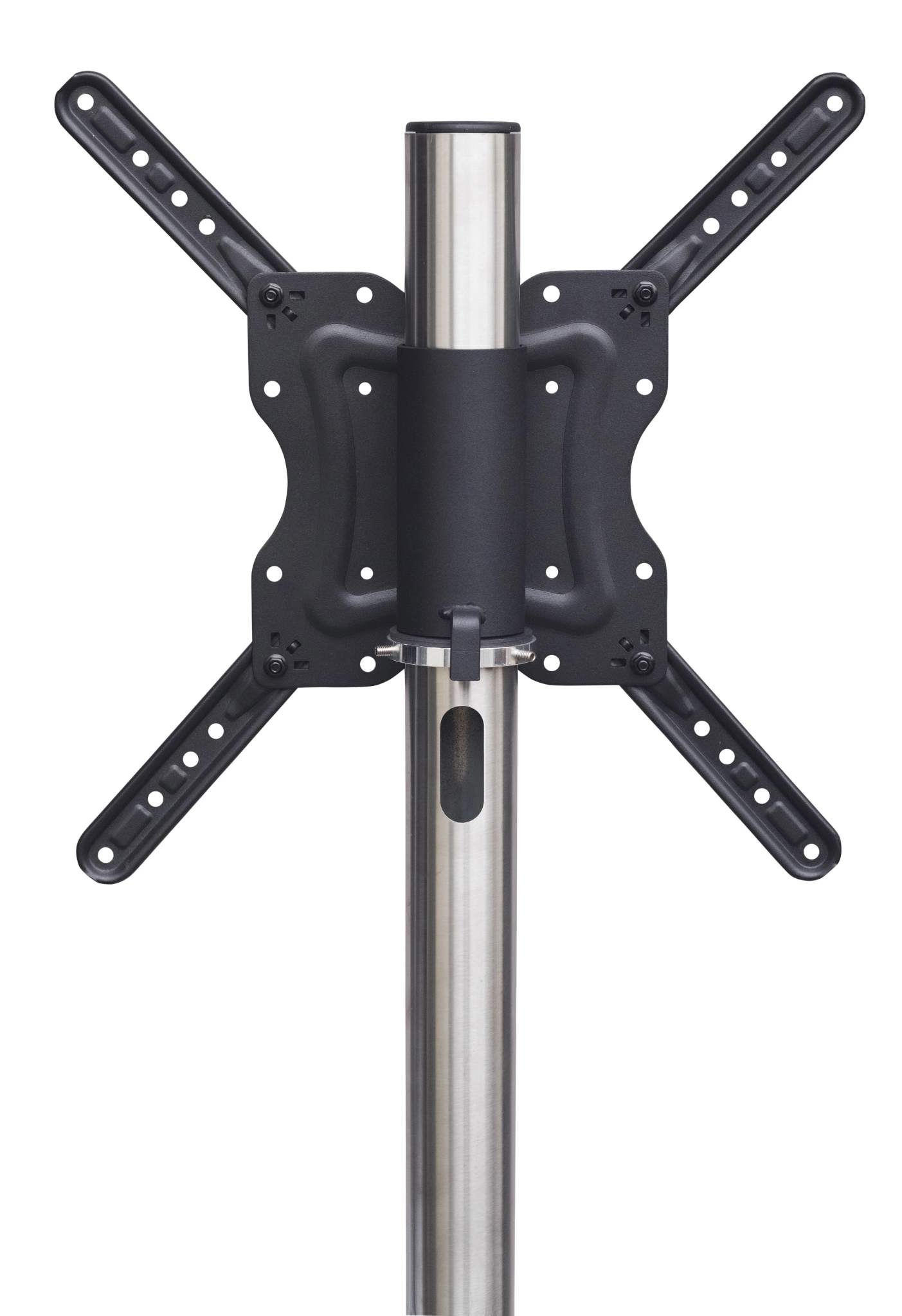 Sinox StandView TV Floor Mount with wheels and rotatable top. 26"-65". Alu finish