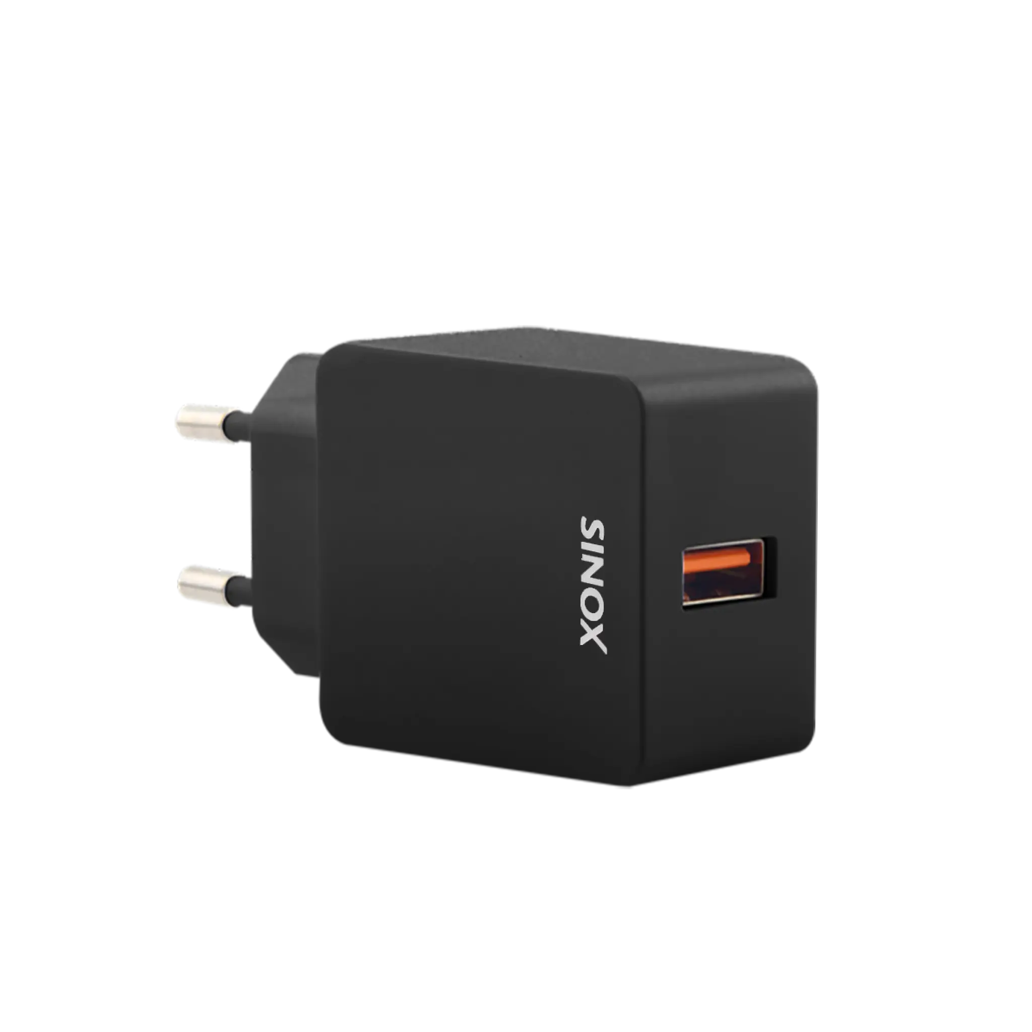 Sinox QC3.0 230V USB A charger. 3.0A. Black