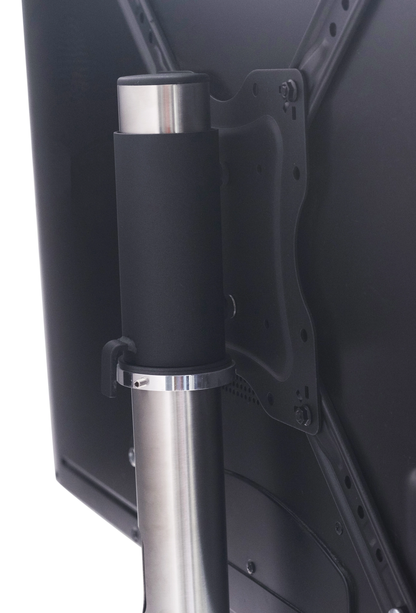 Sinox StandView TV Floor Mount with wheels and rotatable top. 26"-65". Alu finish