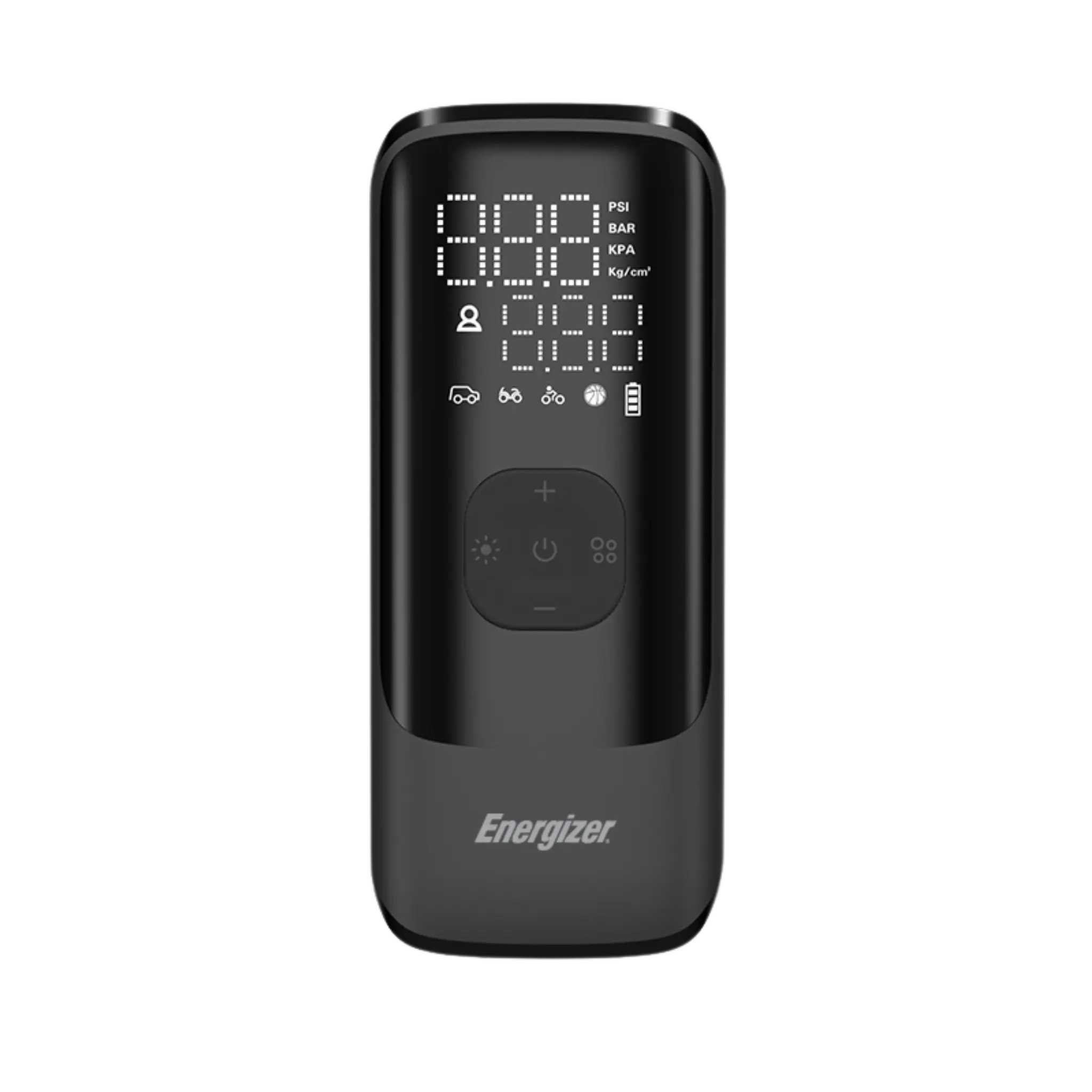 Energizer High-Performance Tire Inflator with 150 PSI Max Pressure. Black