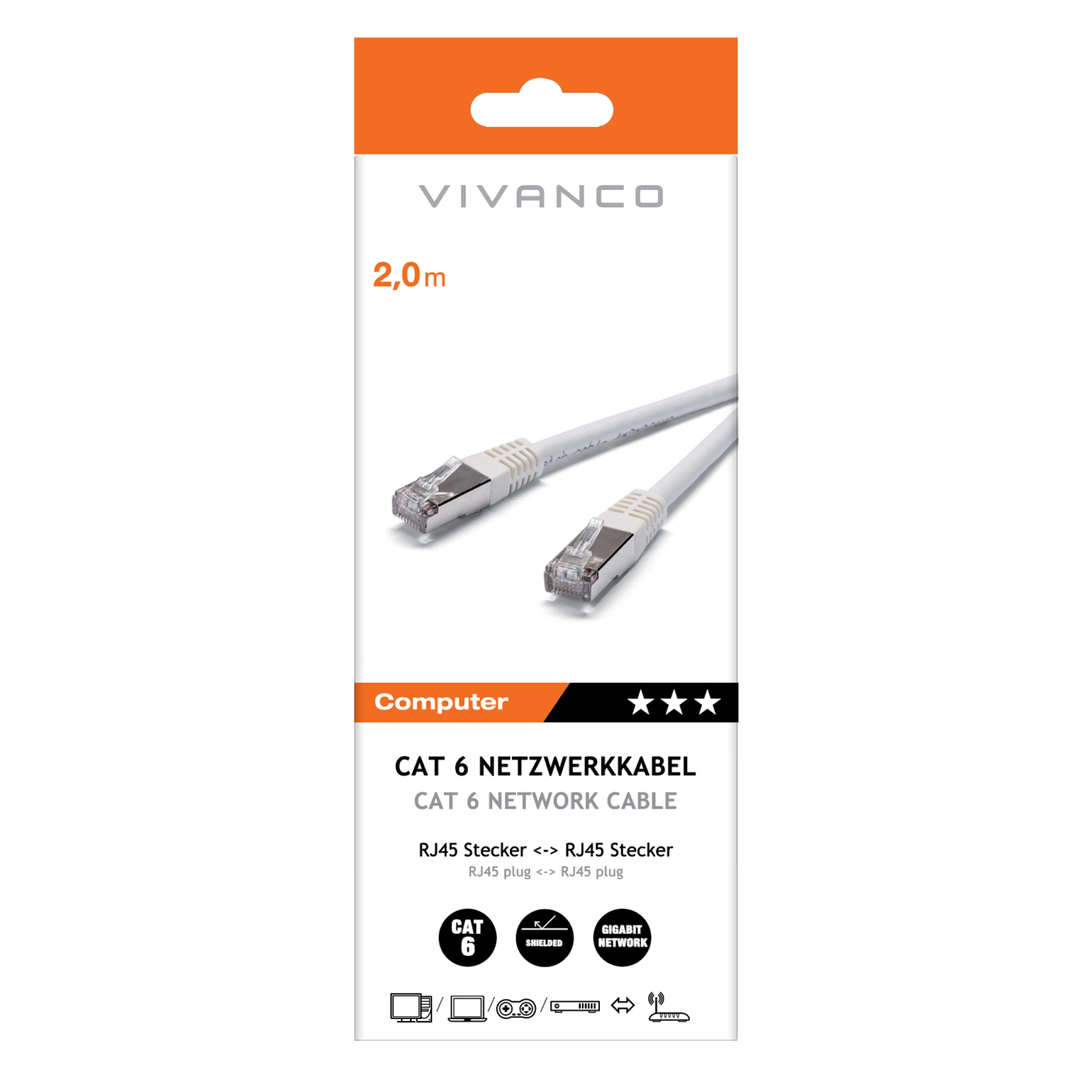 Vivanco Cat 6 network cable