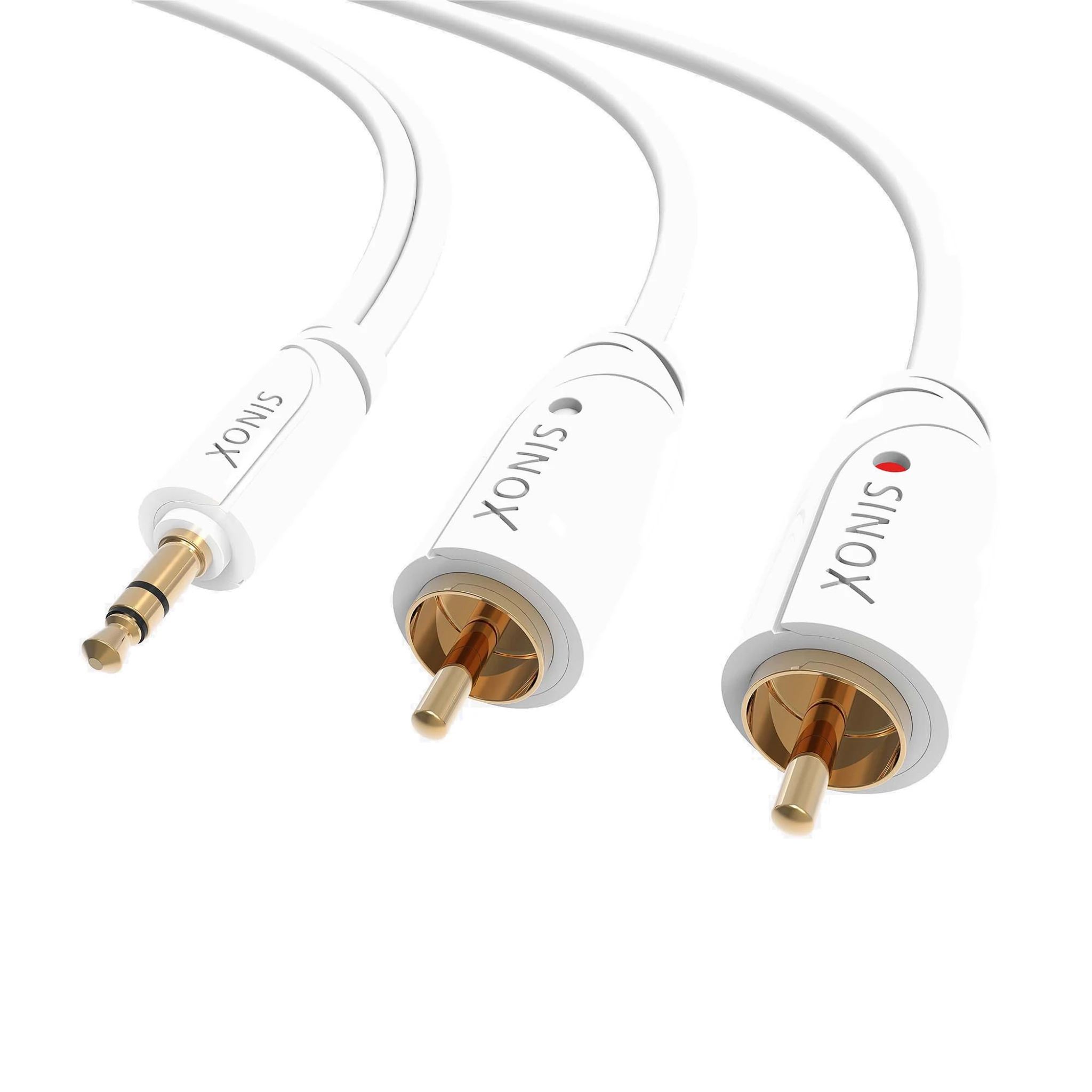 Sinox Mini Jack to Phono Cable. 1m. White