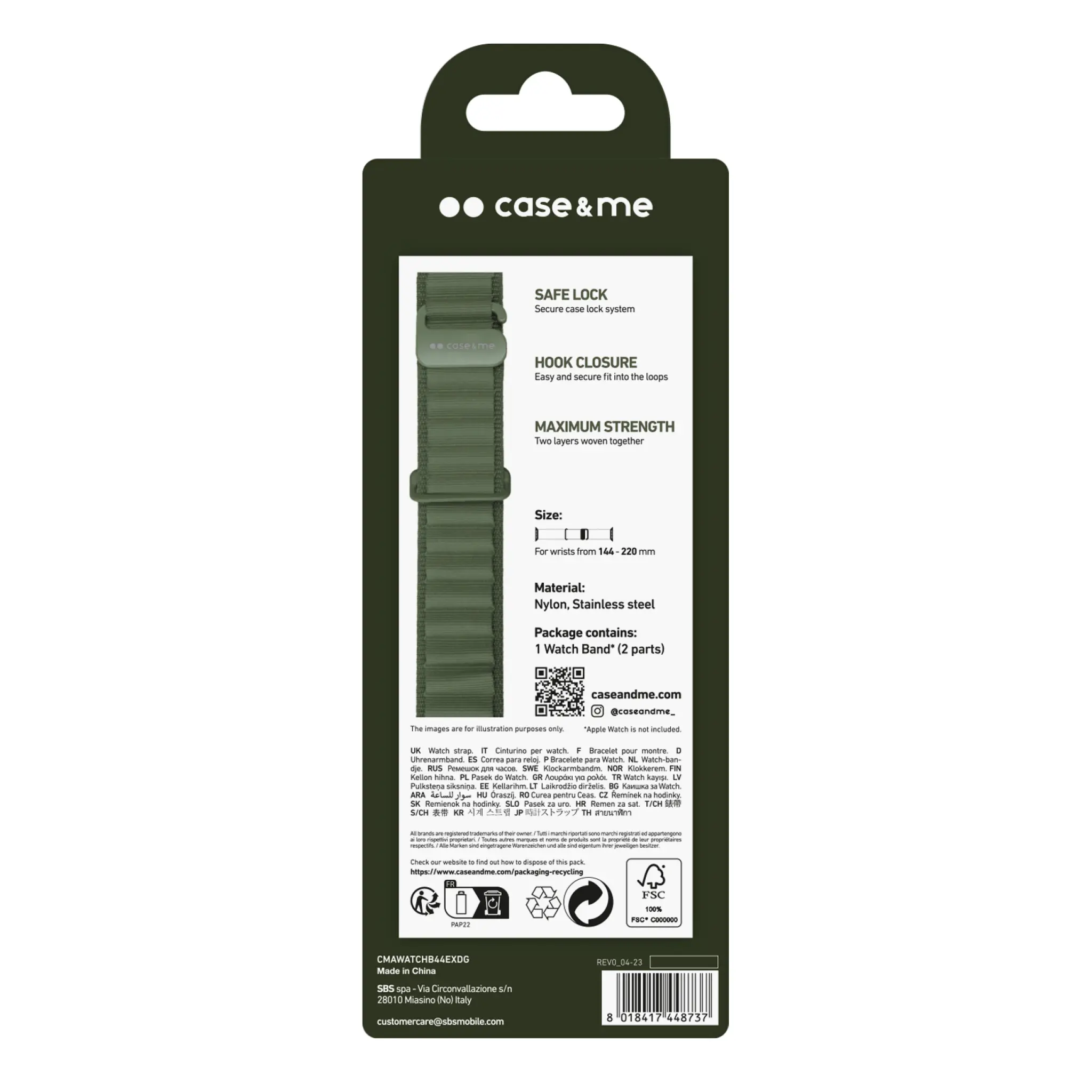 SBS Extreme Band for Apple Watch 42/44/45/49mm. Green