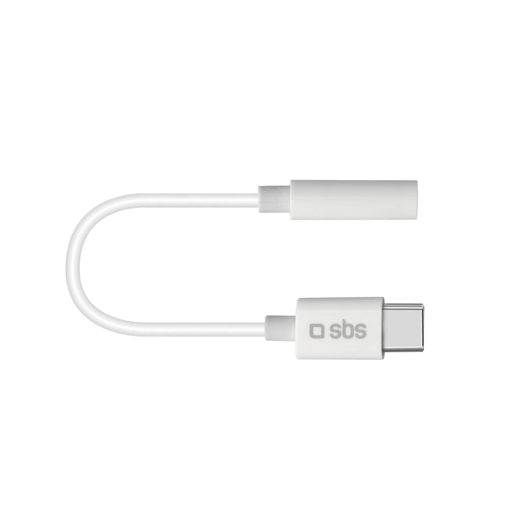 SBS USB-C to Mini Jack Adapter. White