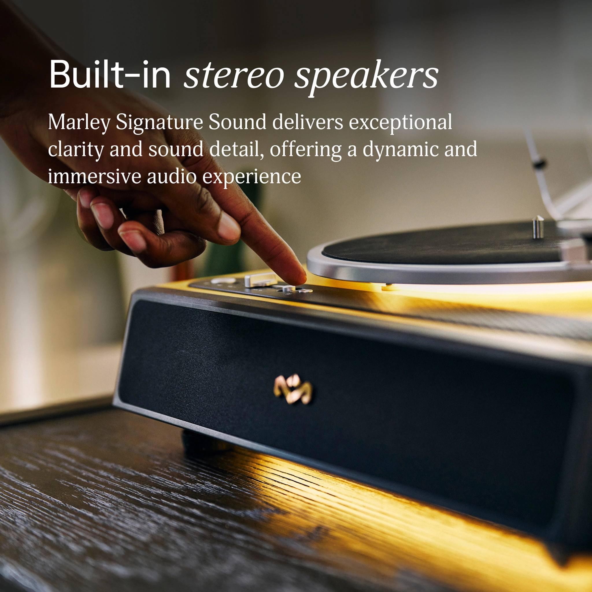 Marley Soul Rebel Turntable. Black