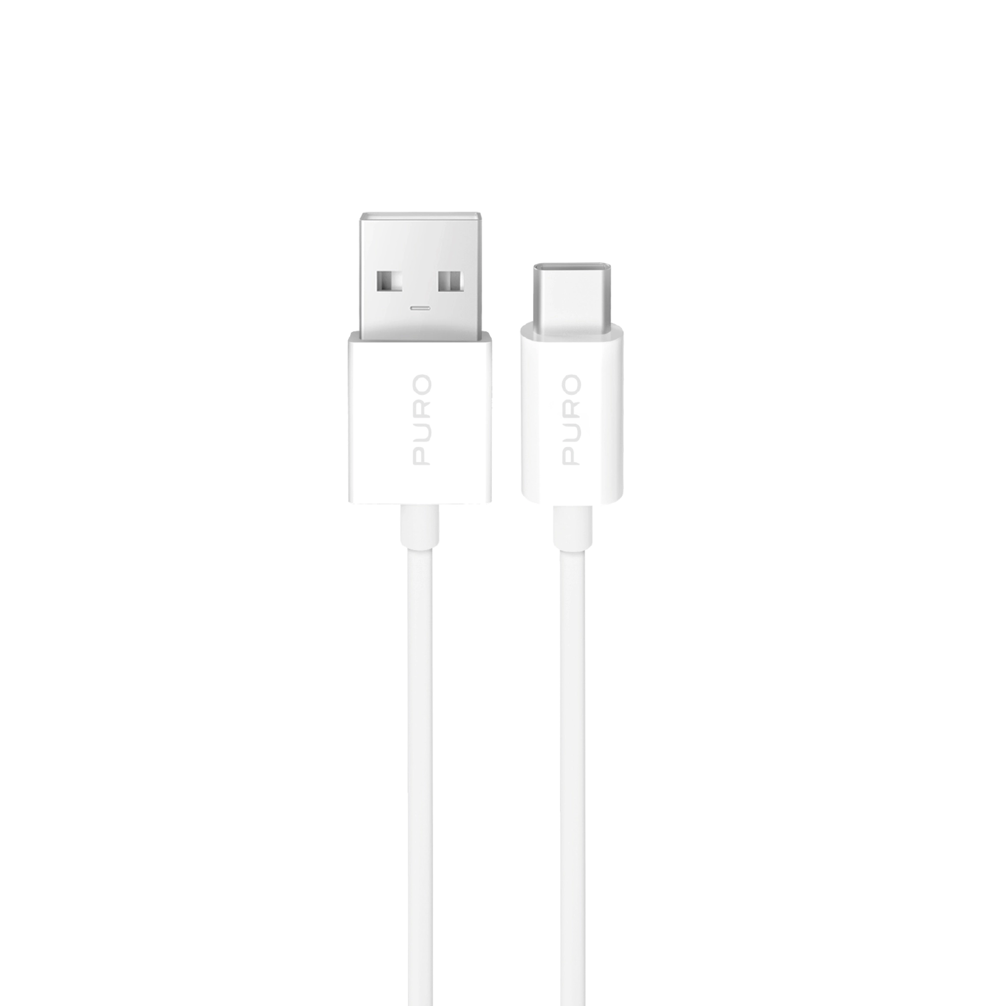 PURO TPE Cable USB-A to USB-C, 3m, 2.0, 10W, White