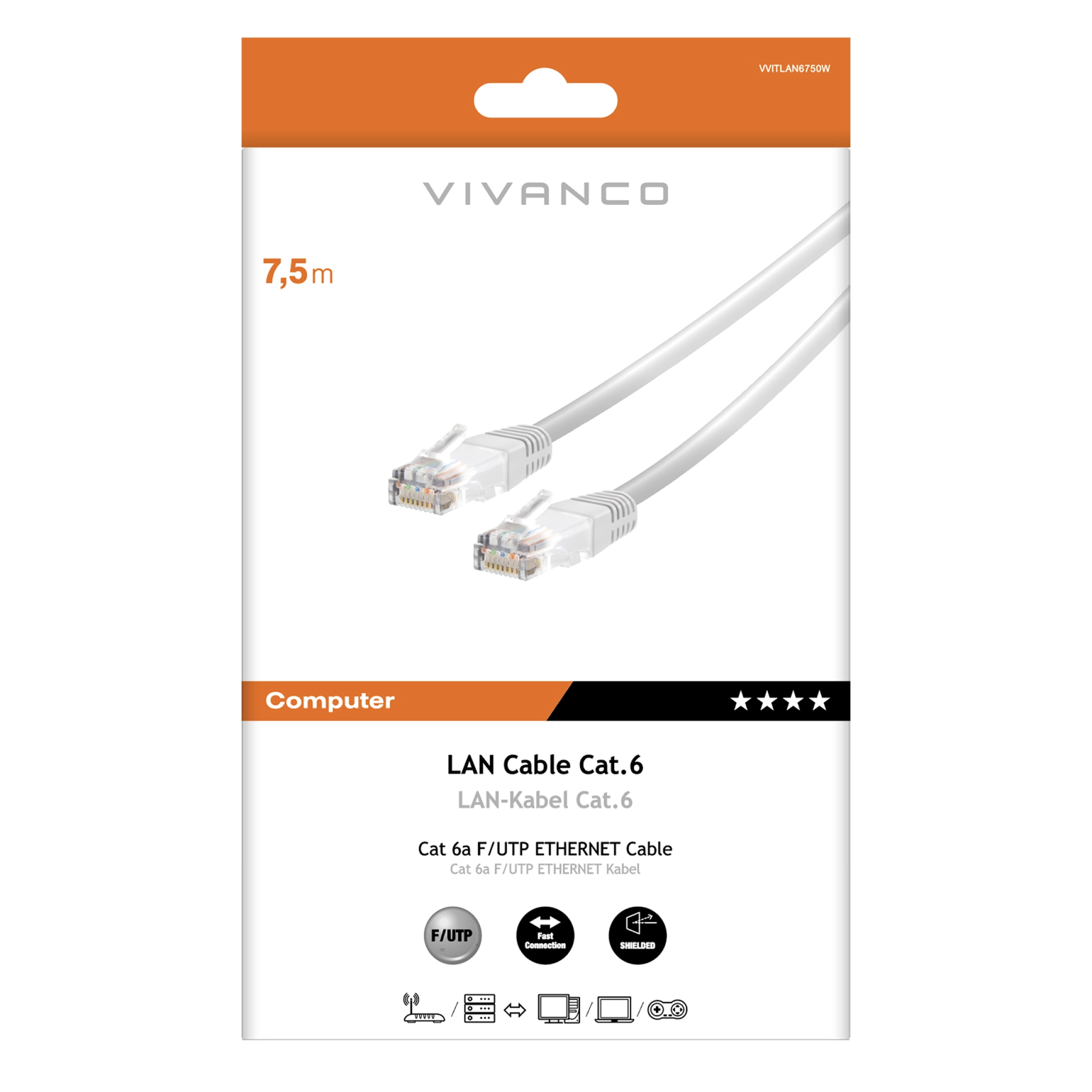 Vivanco Cat 6 network cable