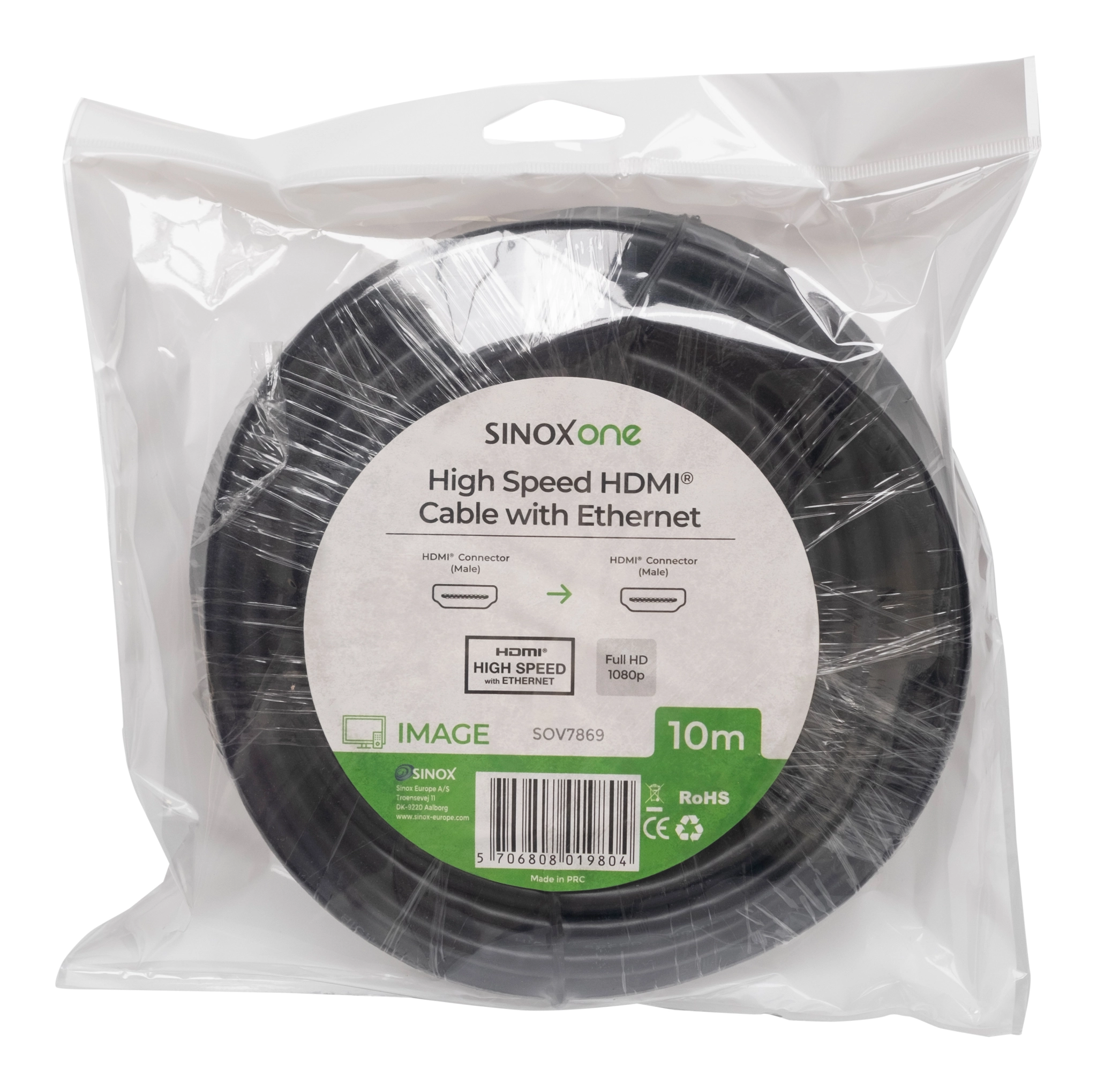 Sinox One HDMI™ Cable 4K30Hz+E. 10m. Black