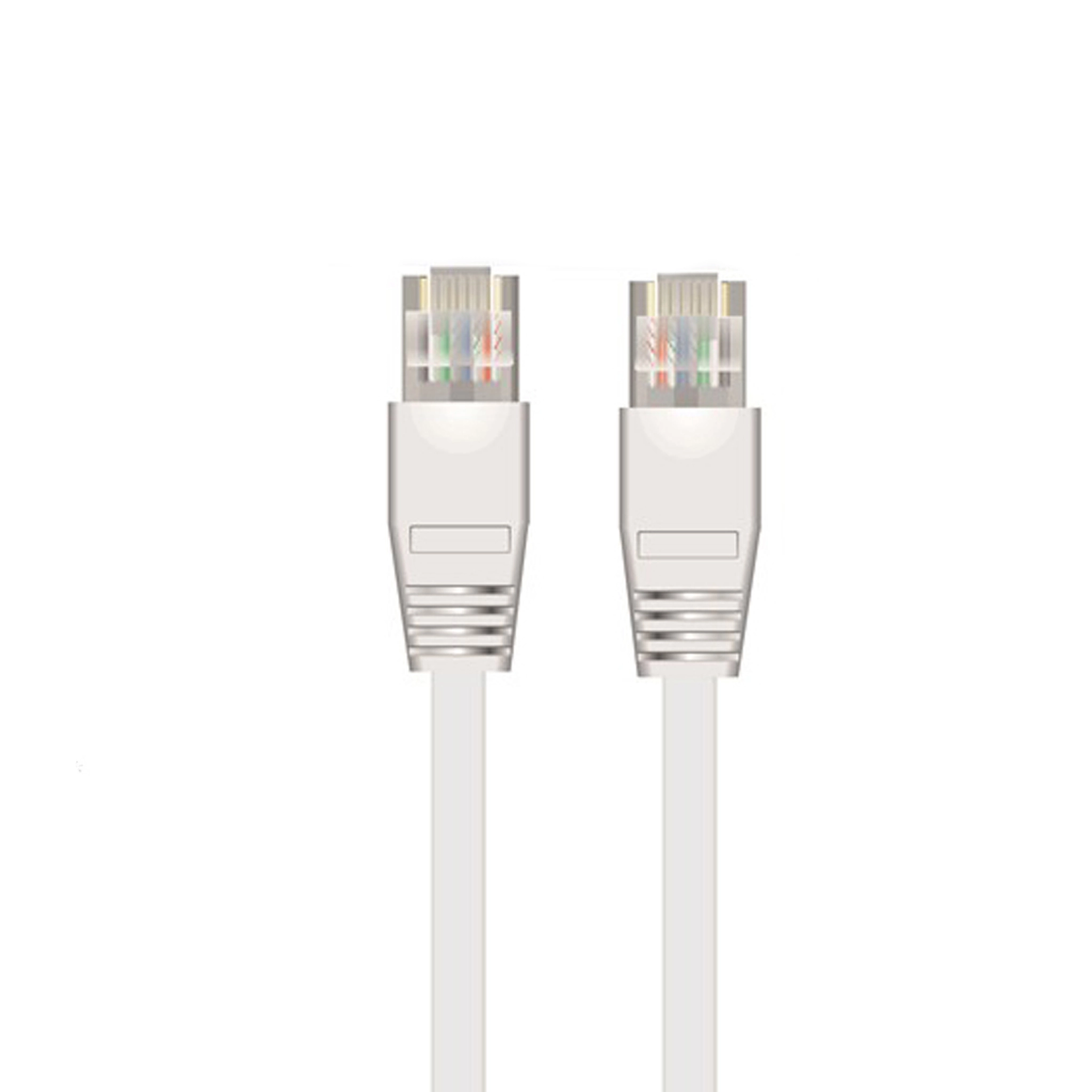 Sinox FTP Cat6 Flat Network Cable. 5m. White