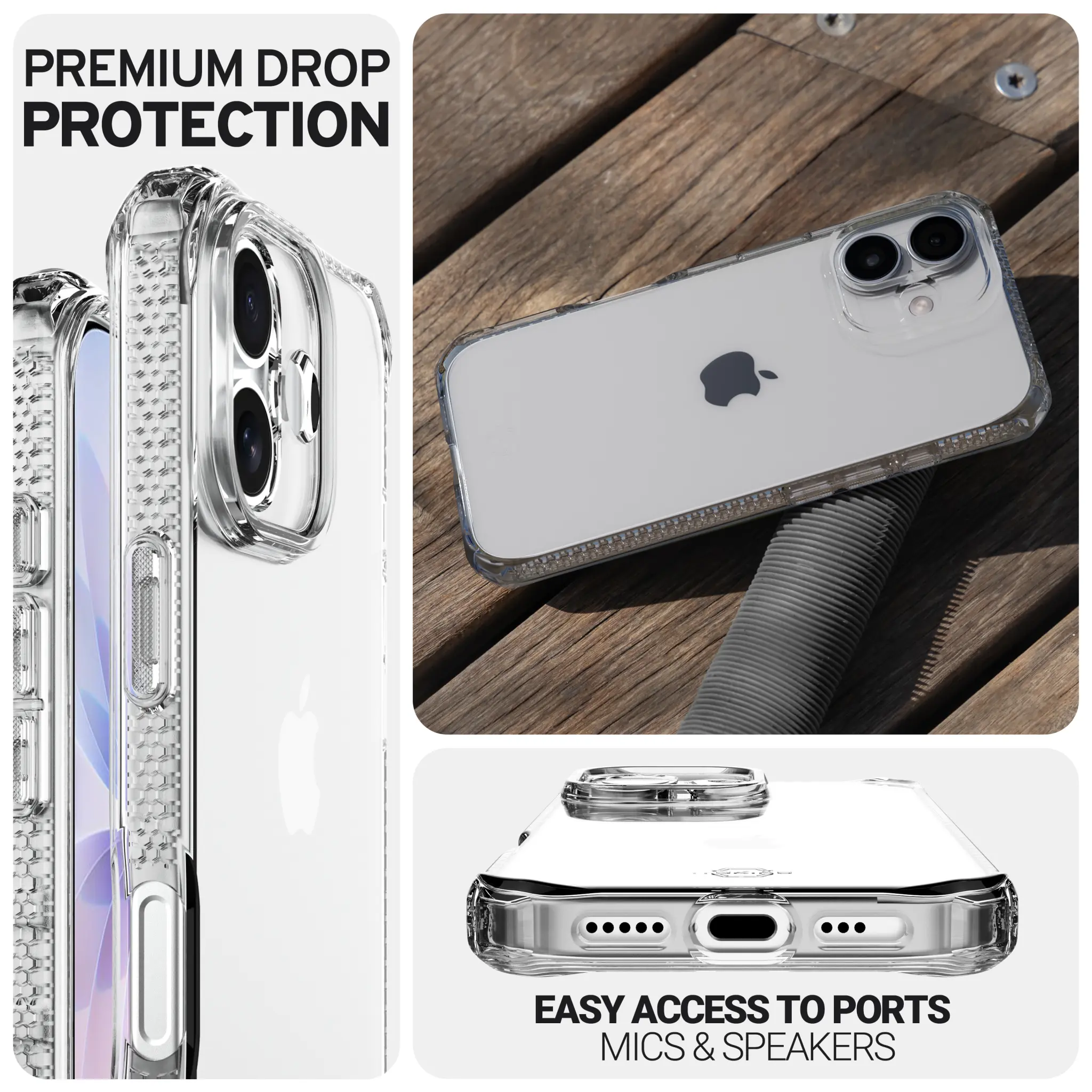 ITSKINS SPECTRUM CLEAR cover for iPhone 17®. Transparent