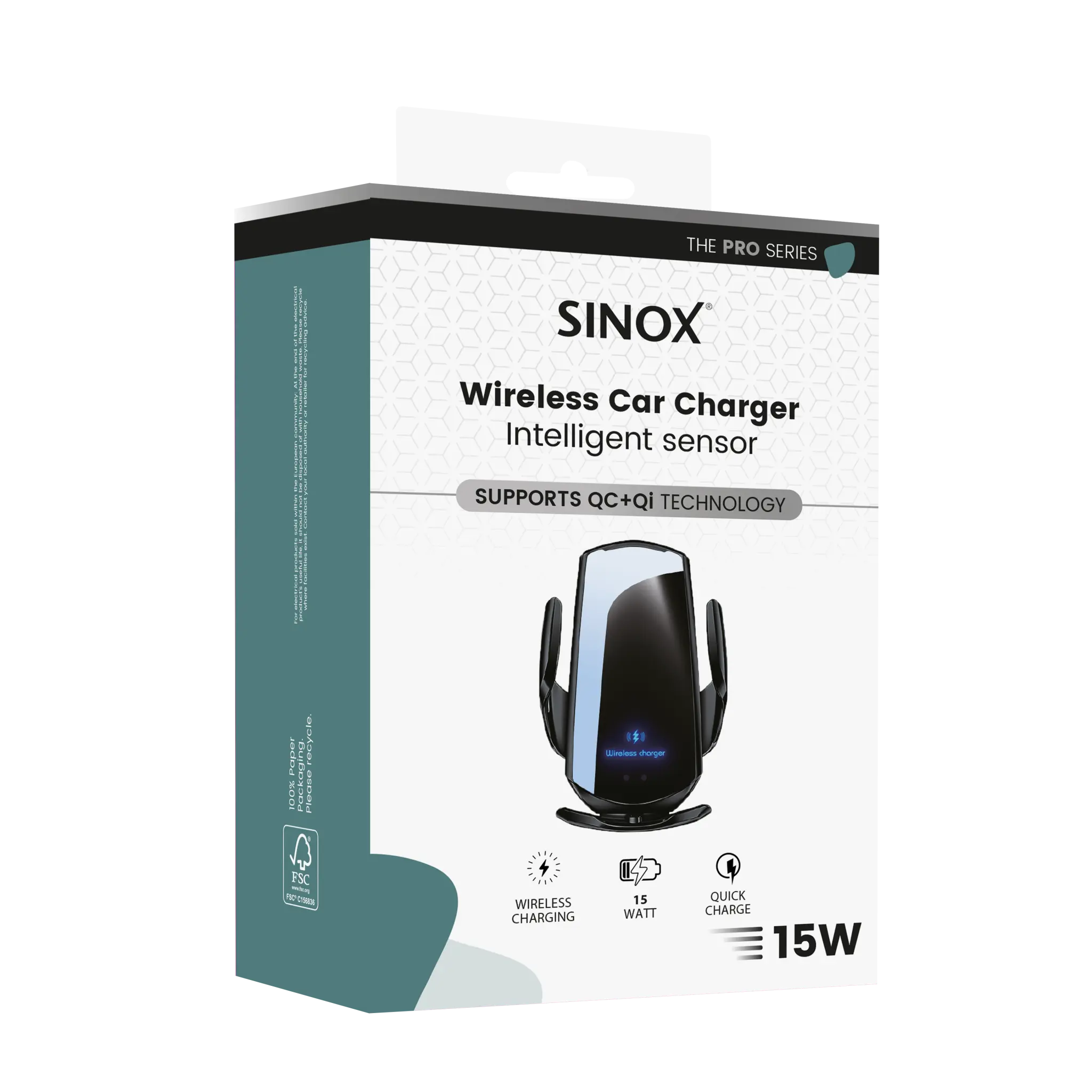 Sinox PRO Wireless Charger 15W. Black