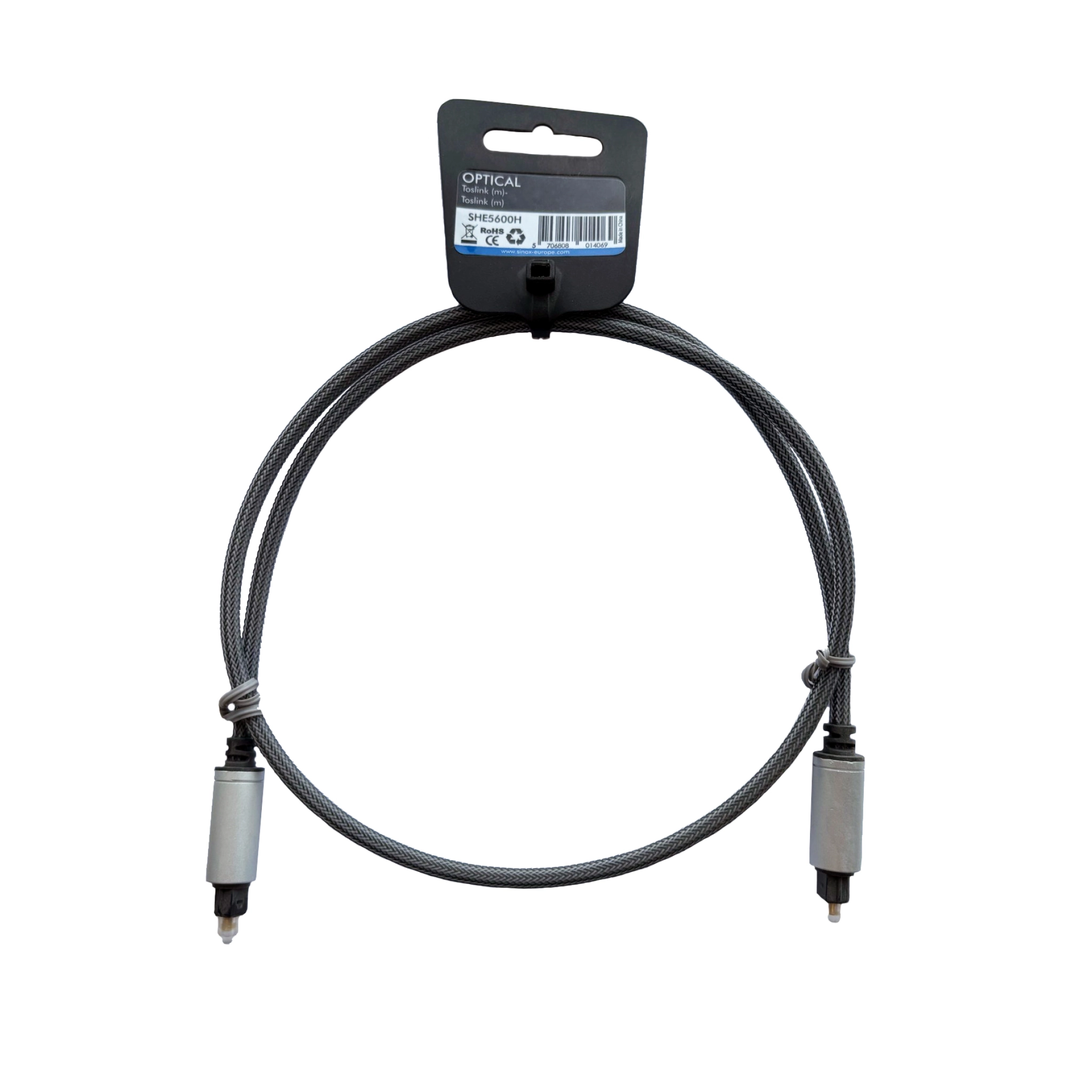 Sinox Optical Cable. 0.75m. Black